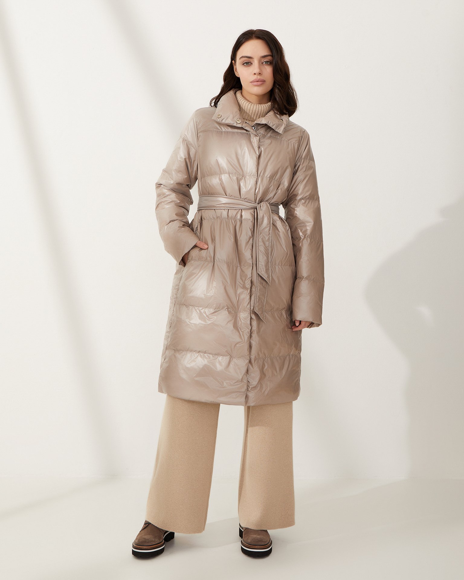 Стёганное утепленное пальто 1