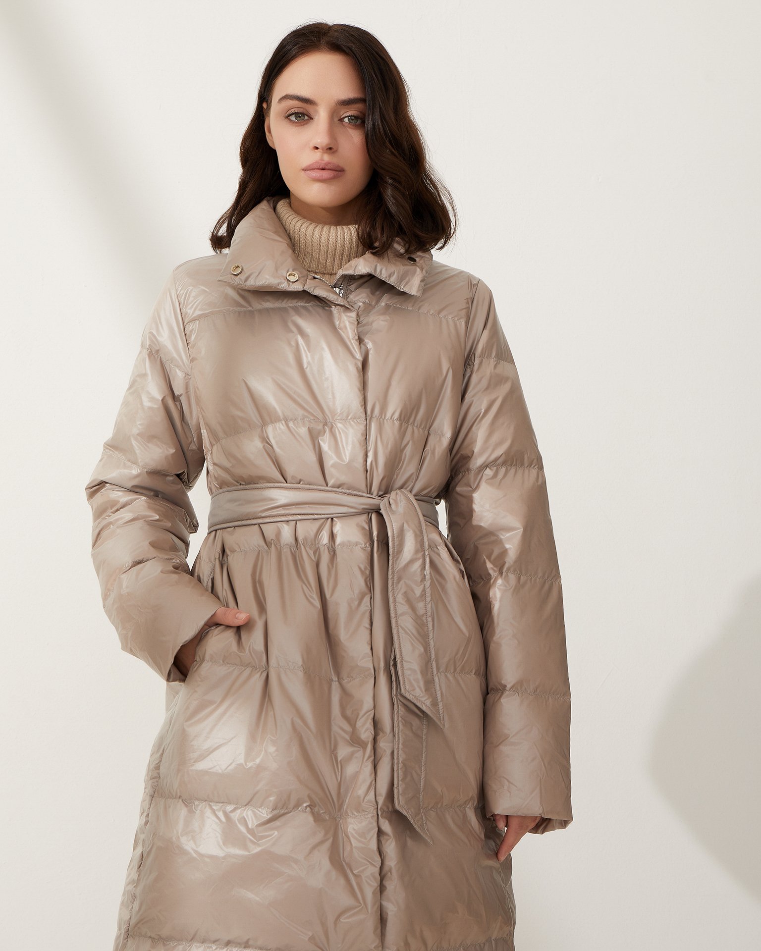 Стёганное утепленное пальто 5