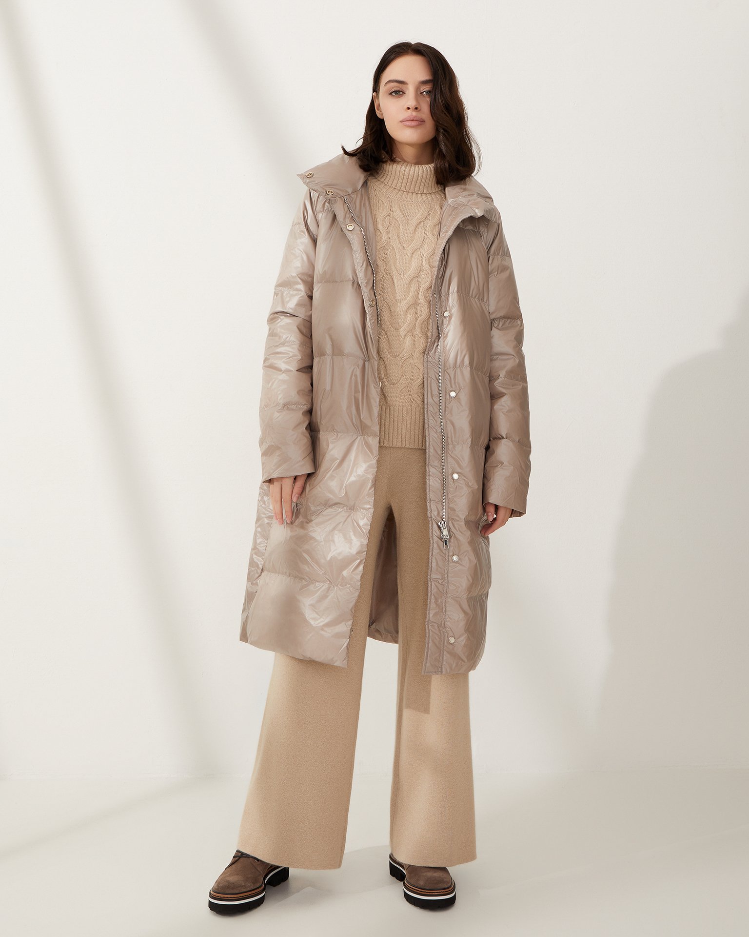 Стёганное утепленное пальто 4