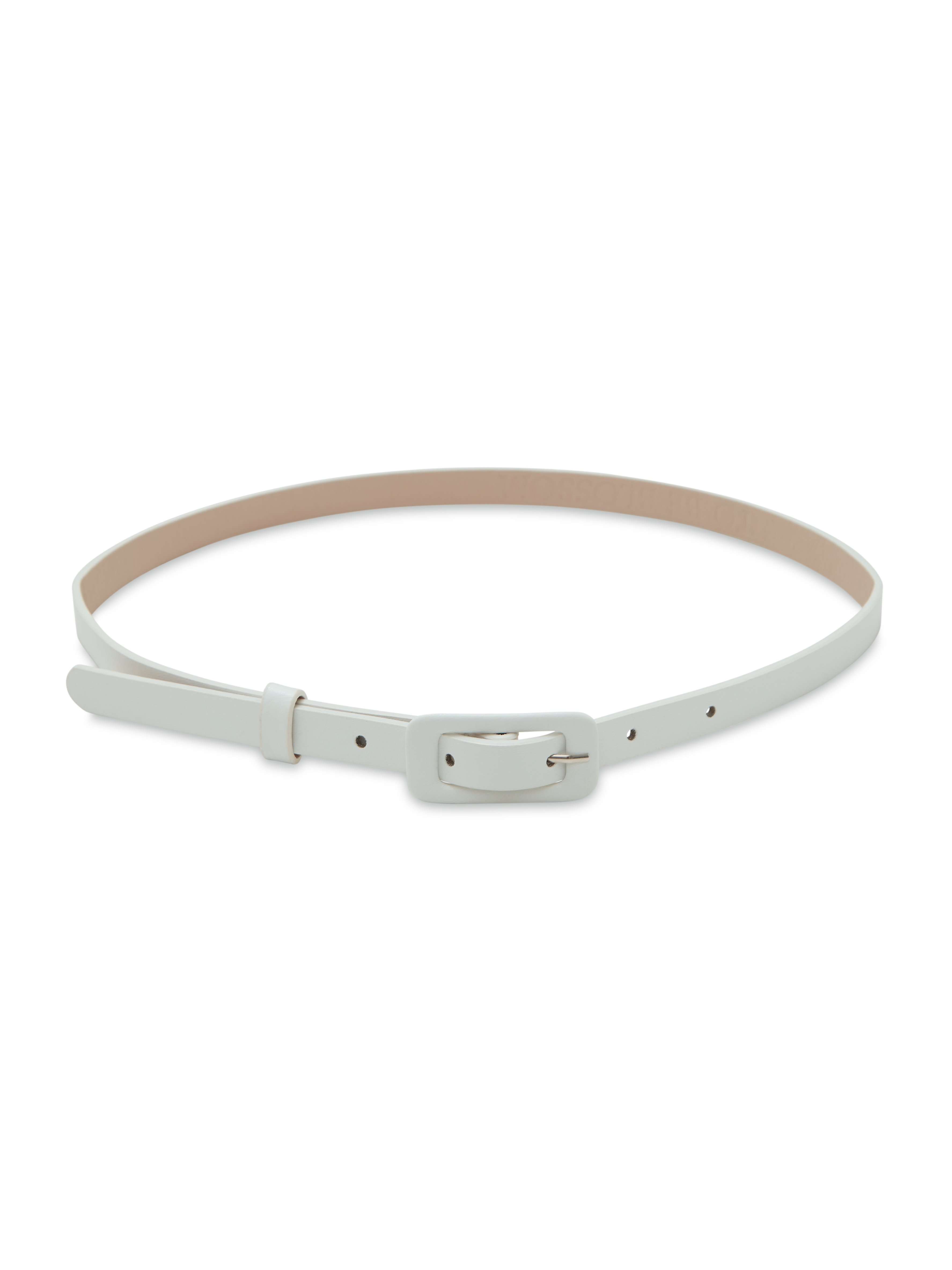 Белый тонкий ремень 3