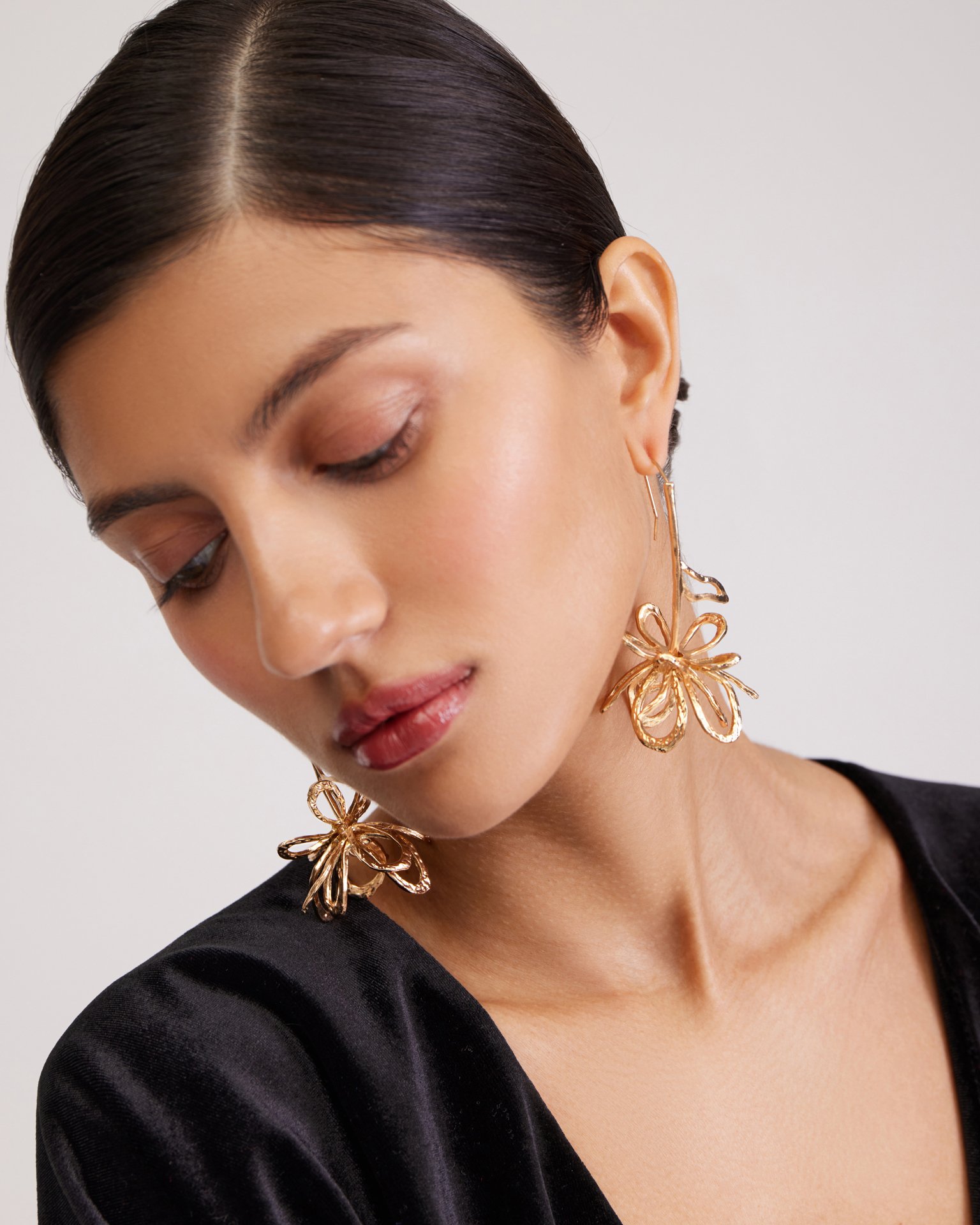 Золотистые серьги 4