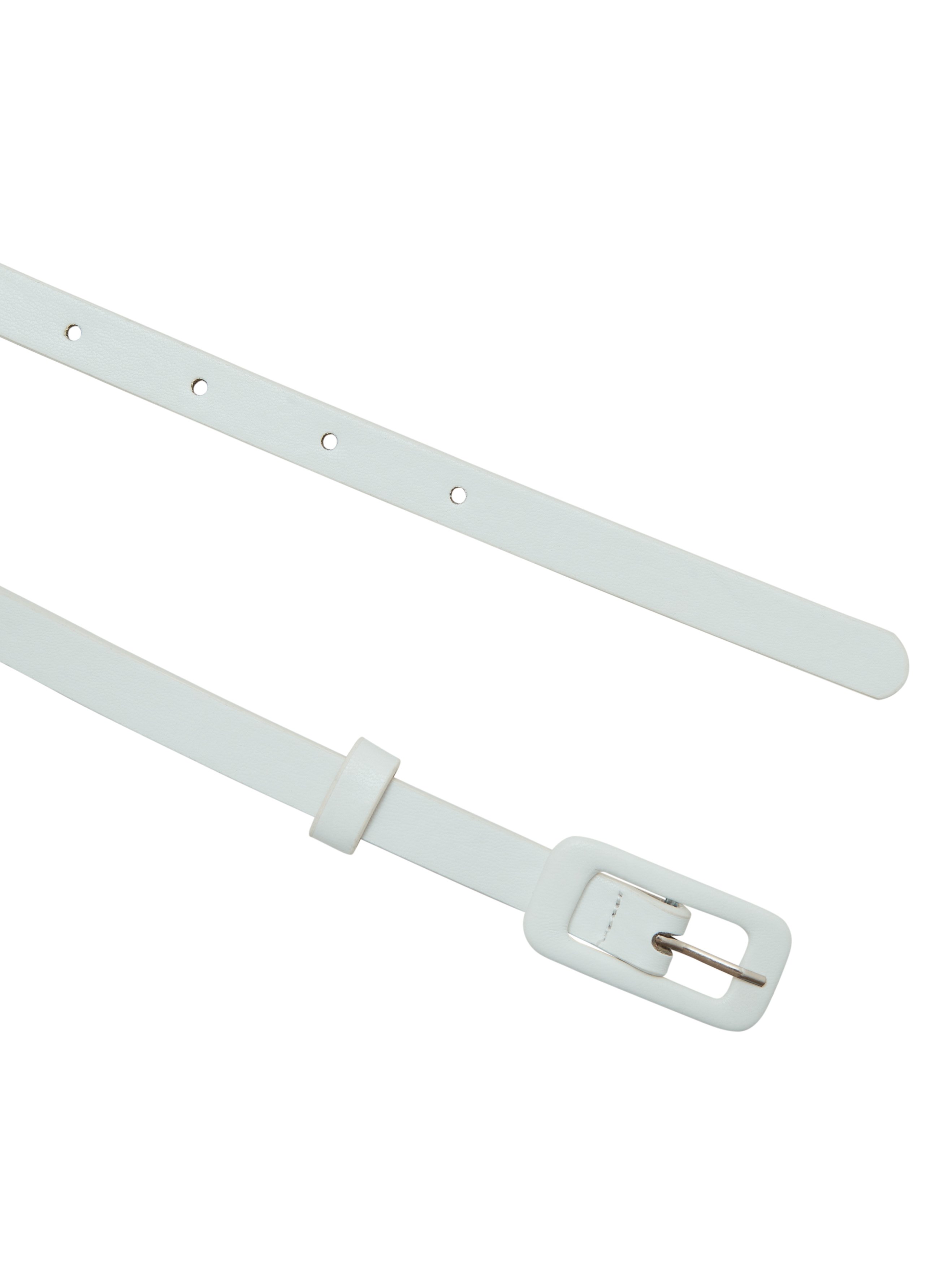 Белый тонкий ремень 4