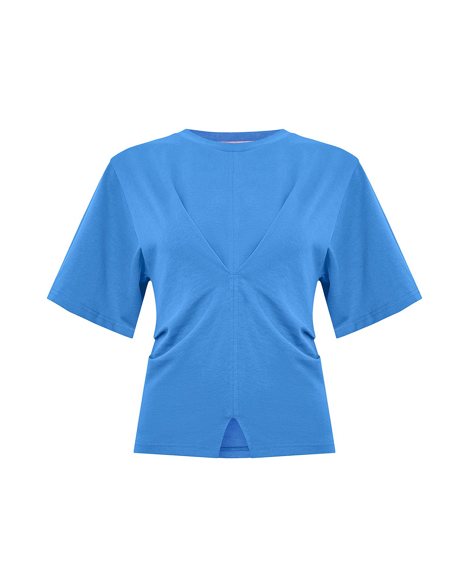 Приталенная футболка в голубом цвете 1