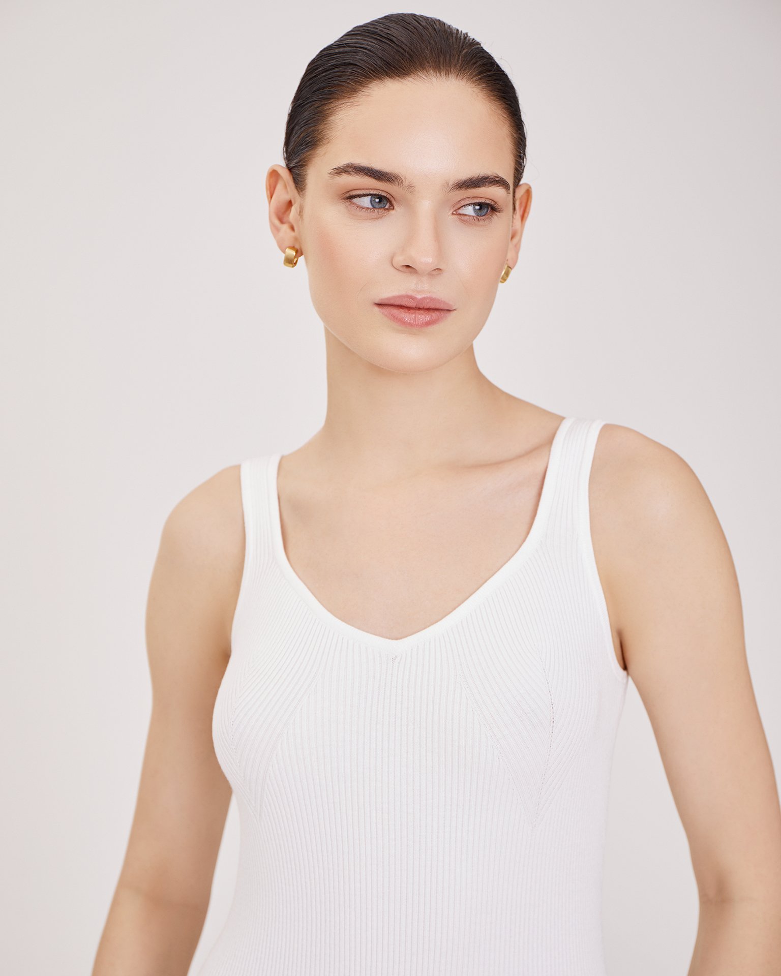 Платье миди белого цвета 5