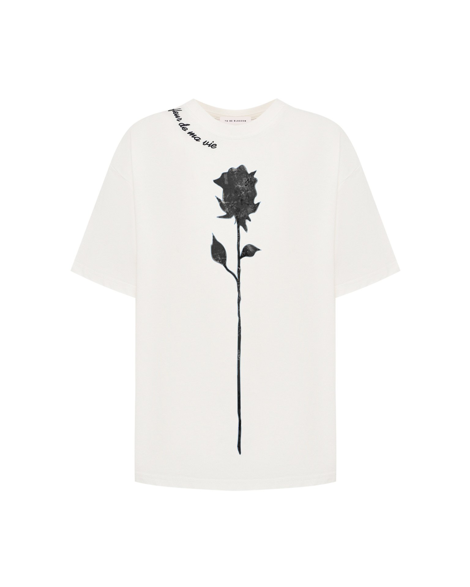 Футболка с вышивкой La fleur de ma vie 8