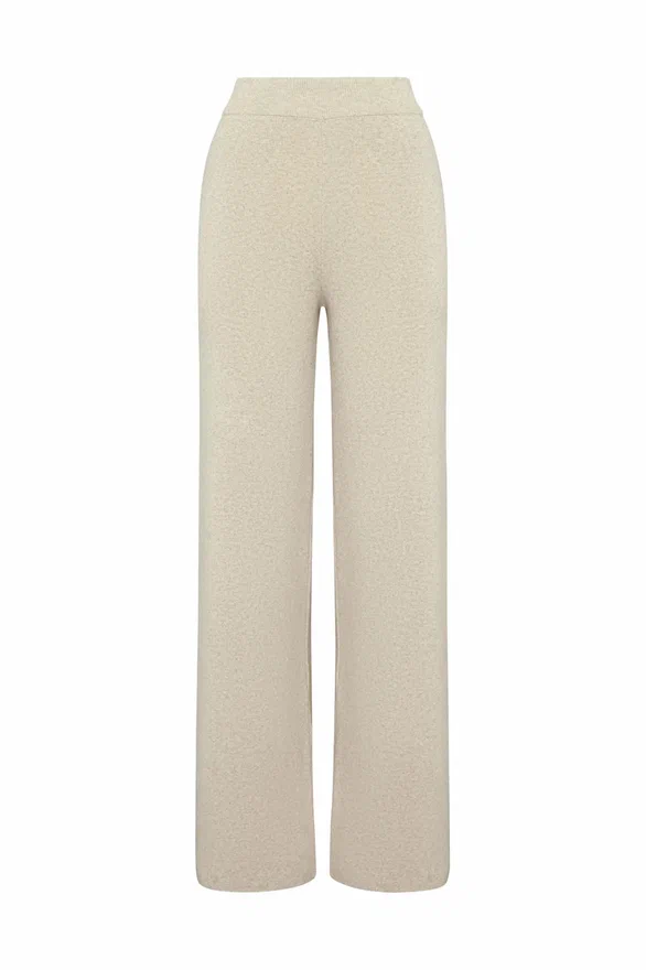 Трикотажные брюки в бежевом цвете 7