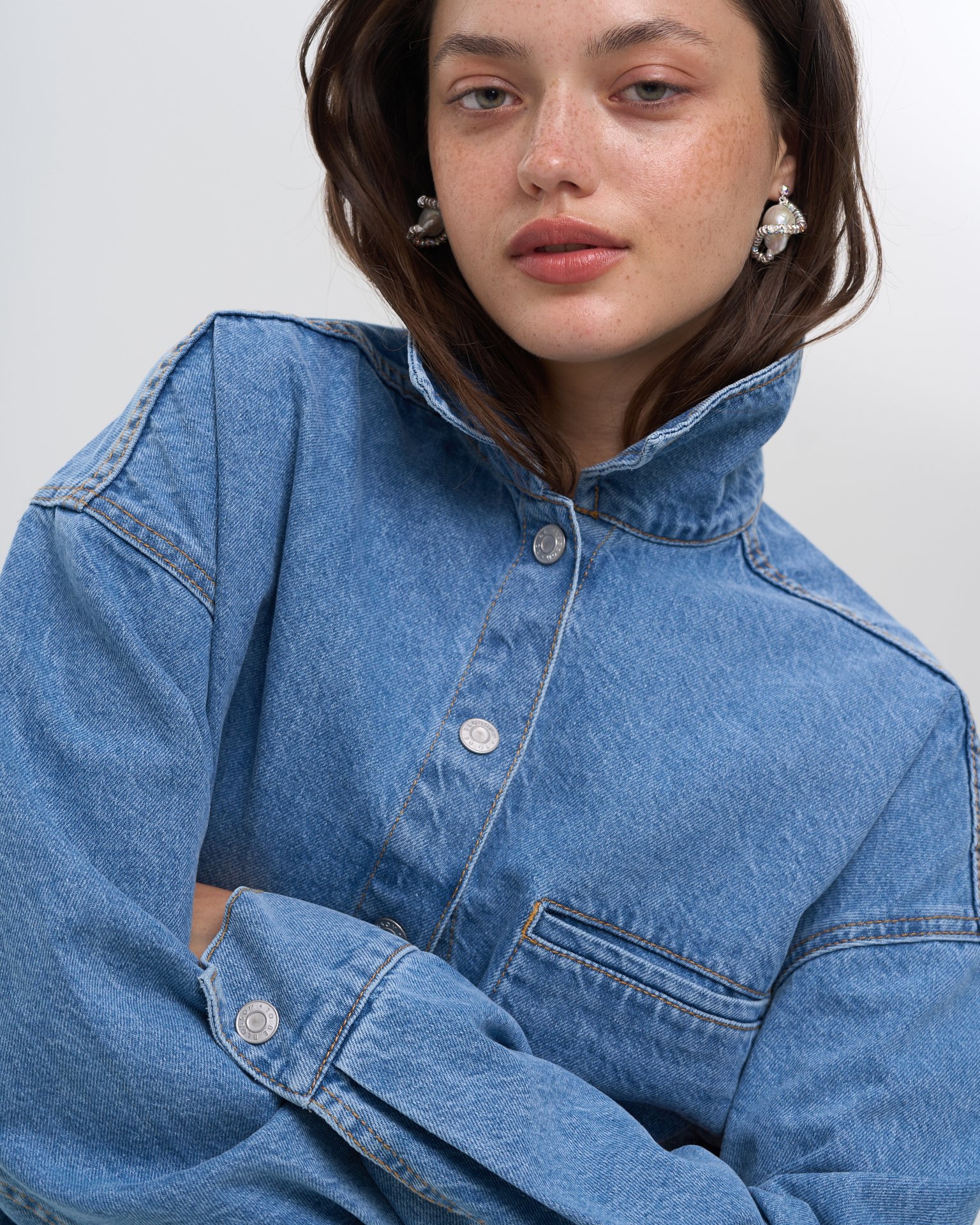 Джинсовая рубашка 8