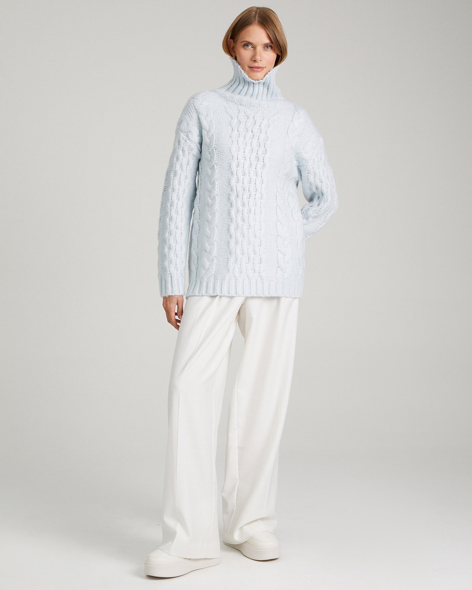 Джемпер с косами 5