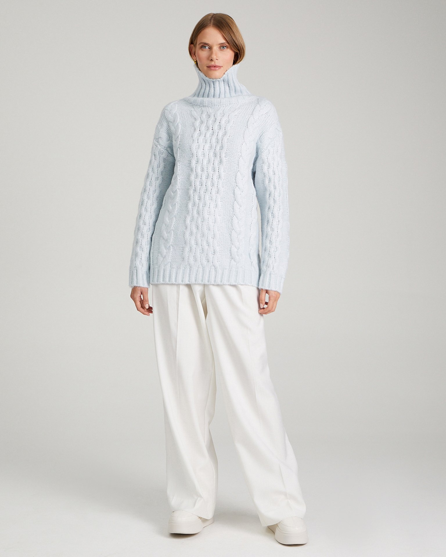 Джемпер с косами 6