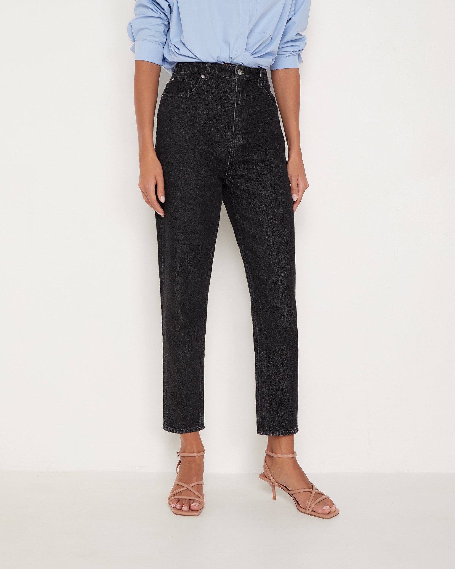 Джинсы с высокой посадкой 2