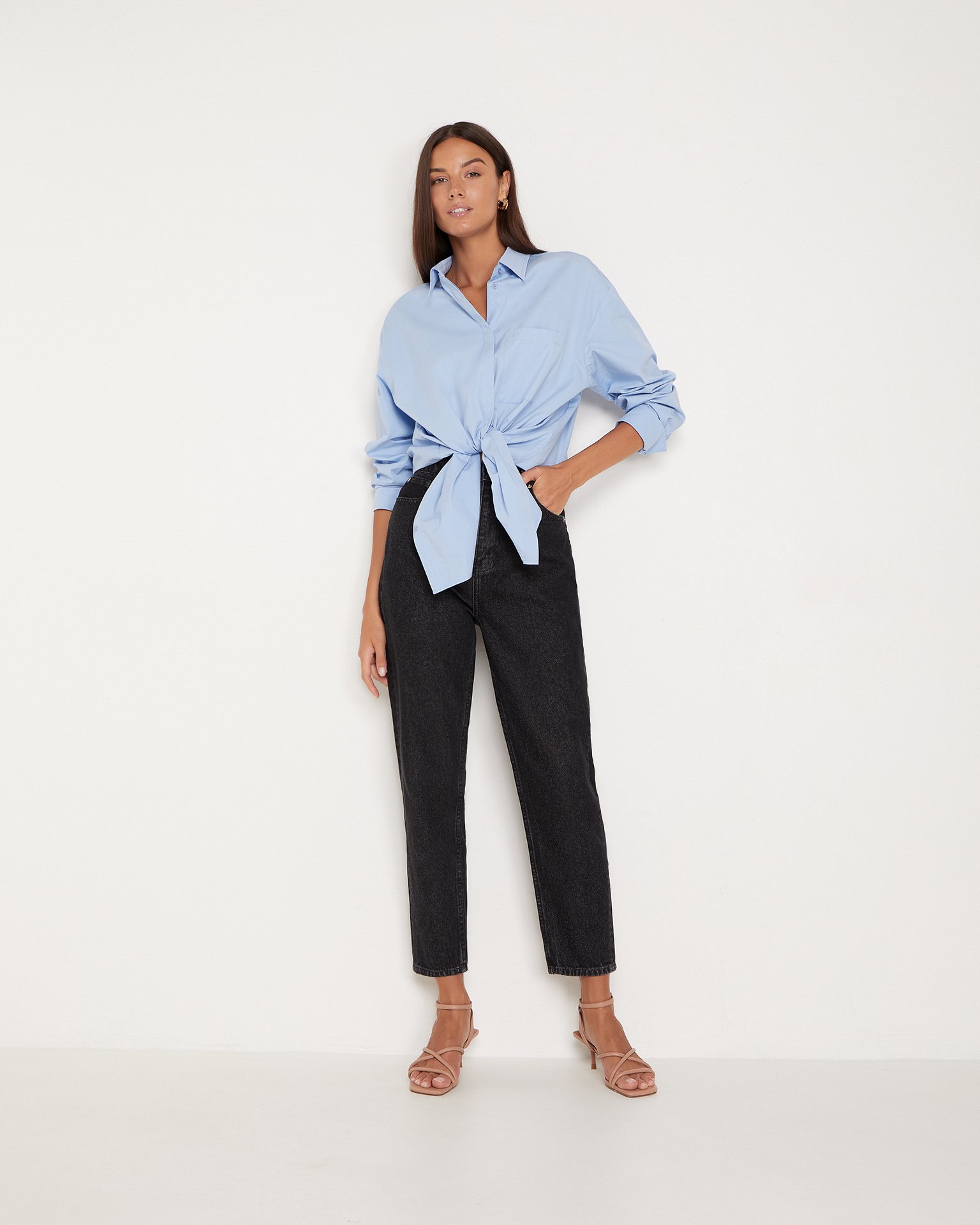 Джинсы с высокой посадкой 6