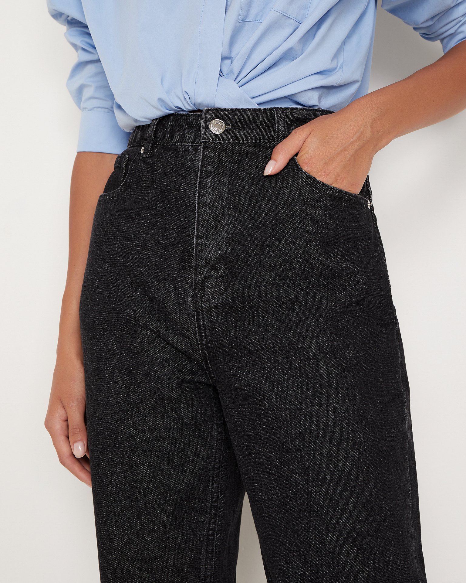 Джинсы с высокой посадкой 5