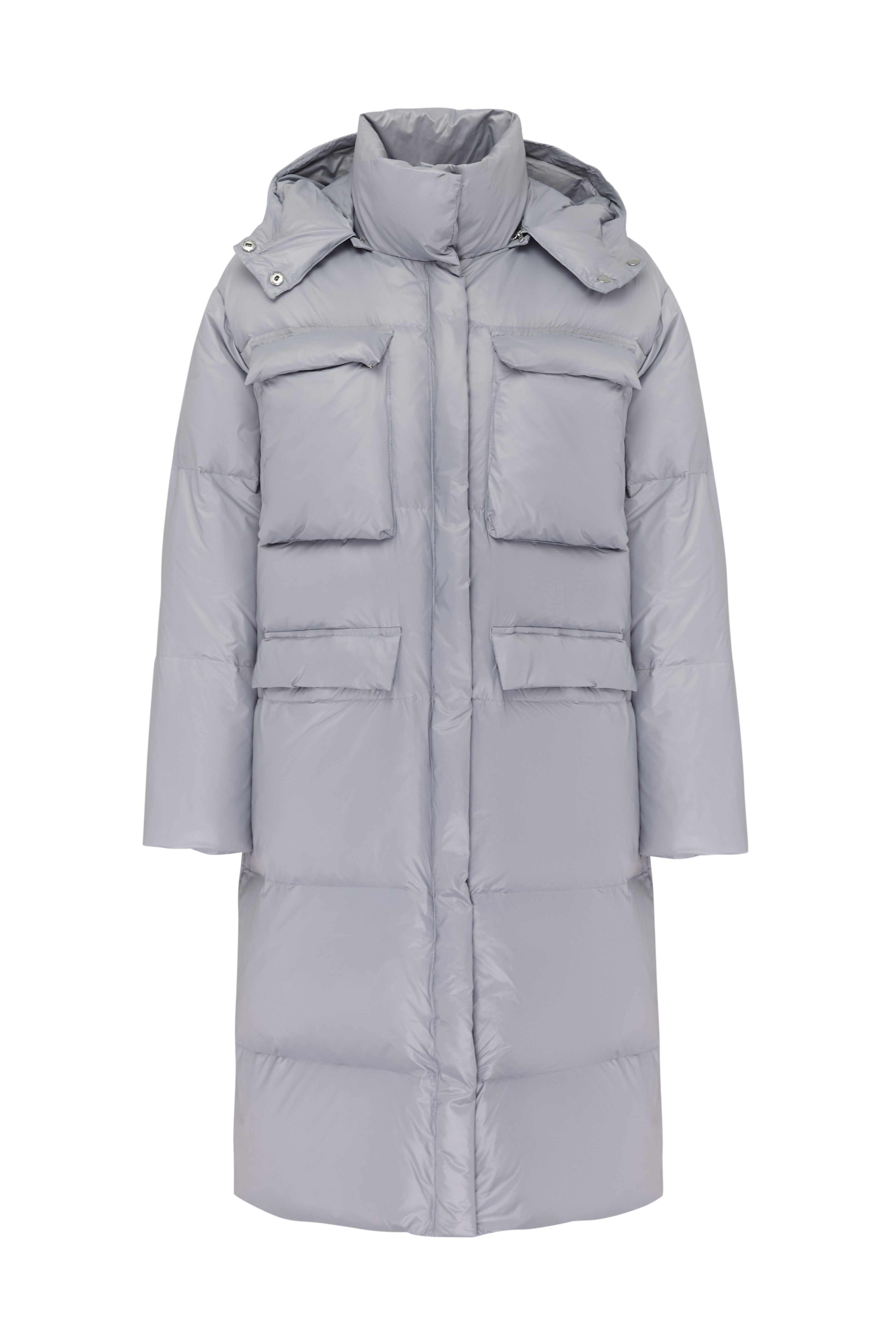 Удлиненный пуховик 8