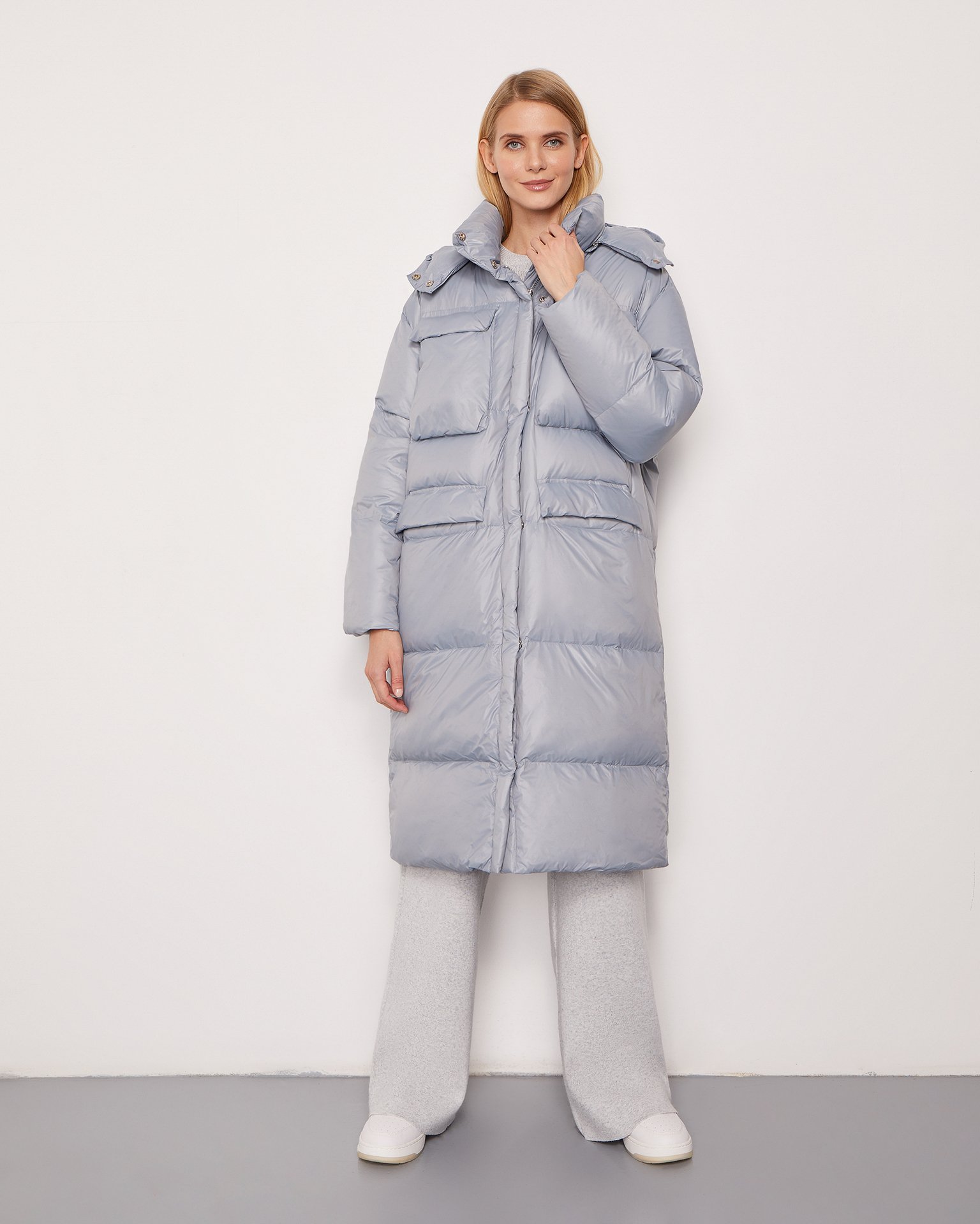 Удлиненный пуховик 2