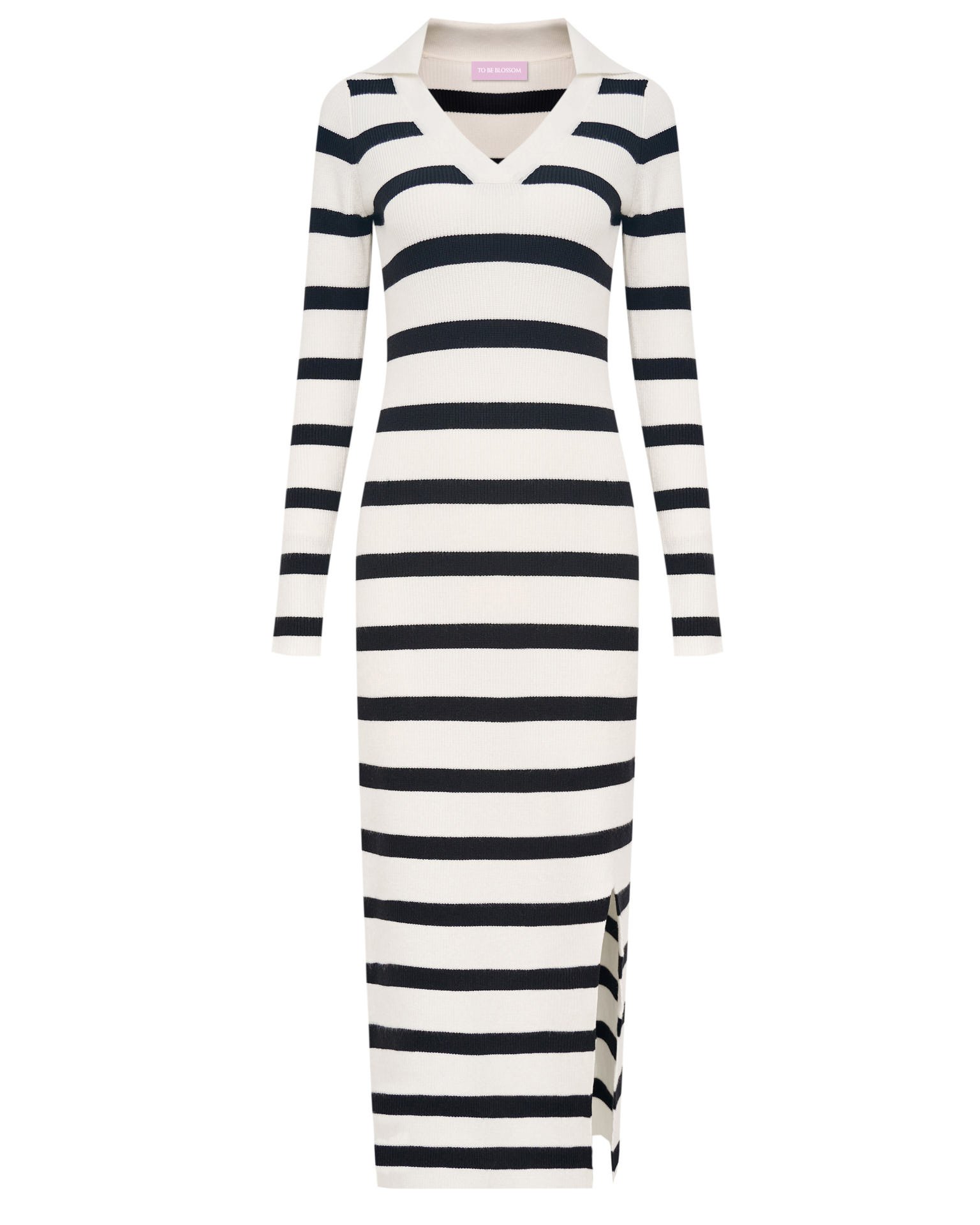 Трикотажное платье с разрезом 8