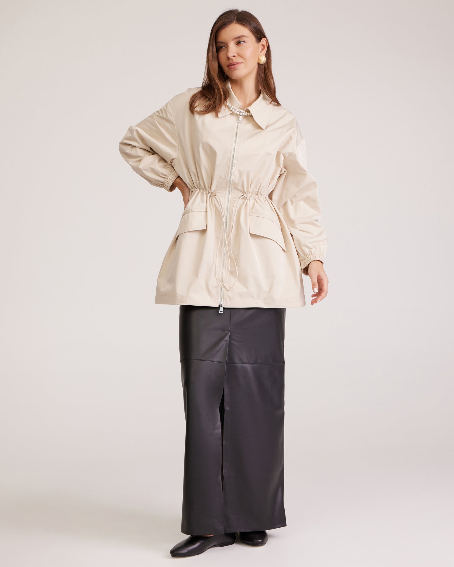 Тренч в кремовом цвете 1