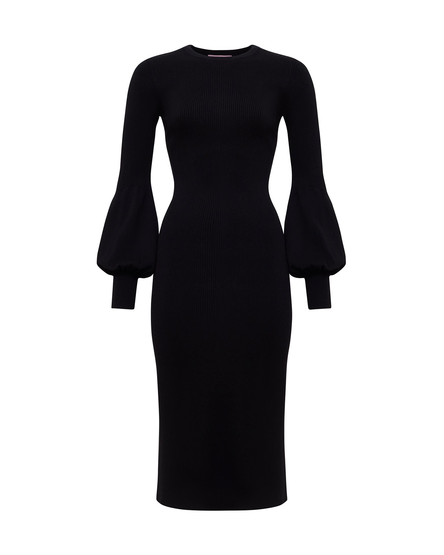Облегающее платье миди в черном цвете 6