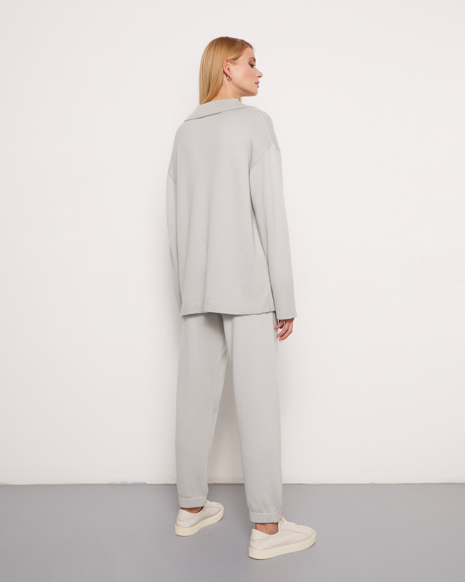 Grey Trousers with Elasticated Waist 3