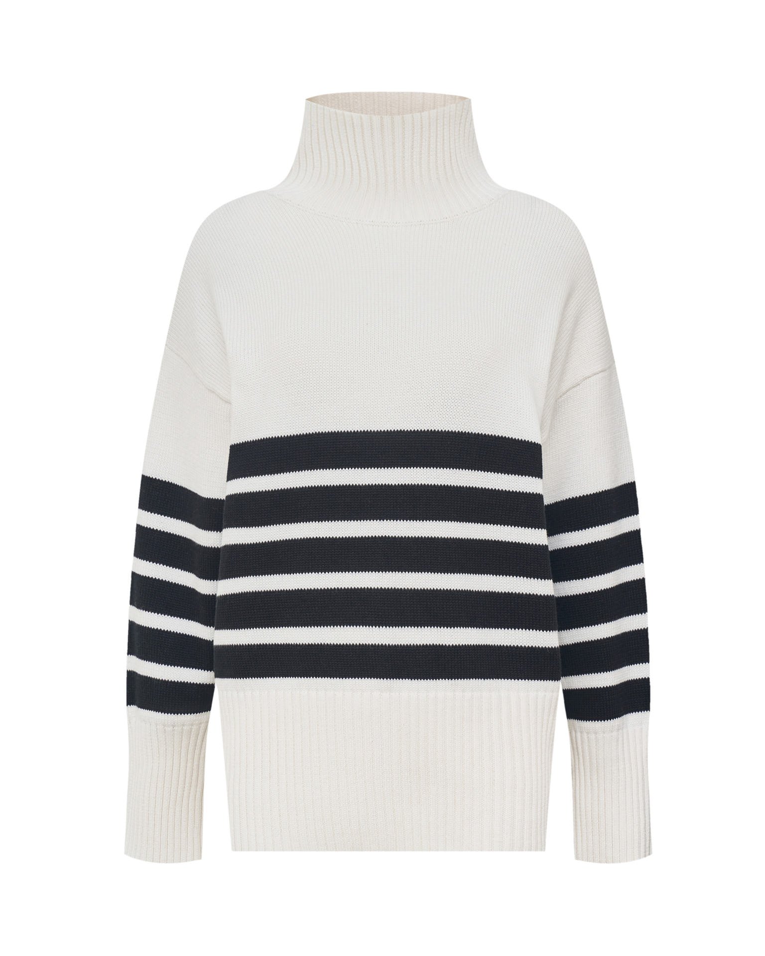 Белый джемпер в полоску 6