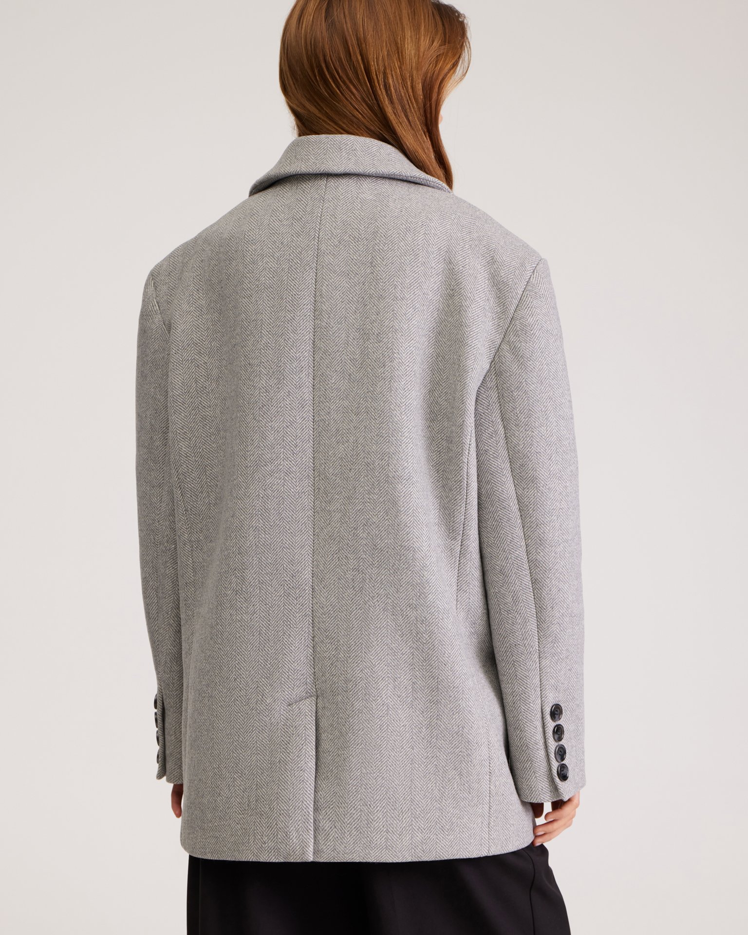 Серый шерстяной жакет 5
