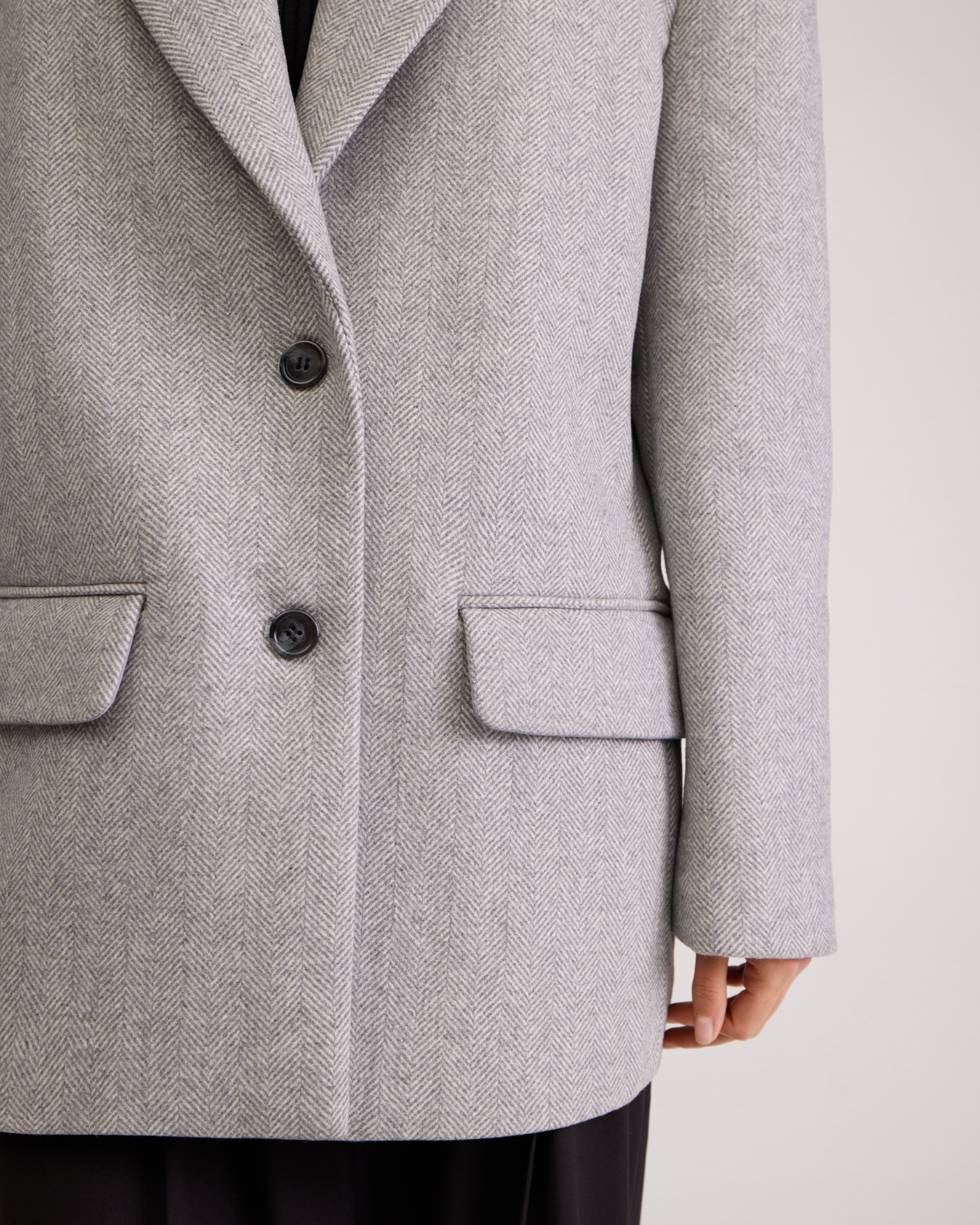 Серый шерстяной жакет 6