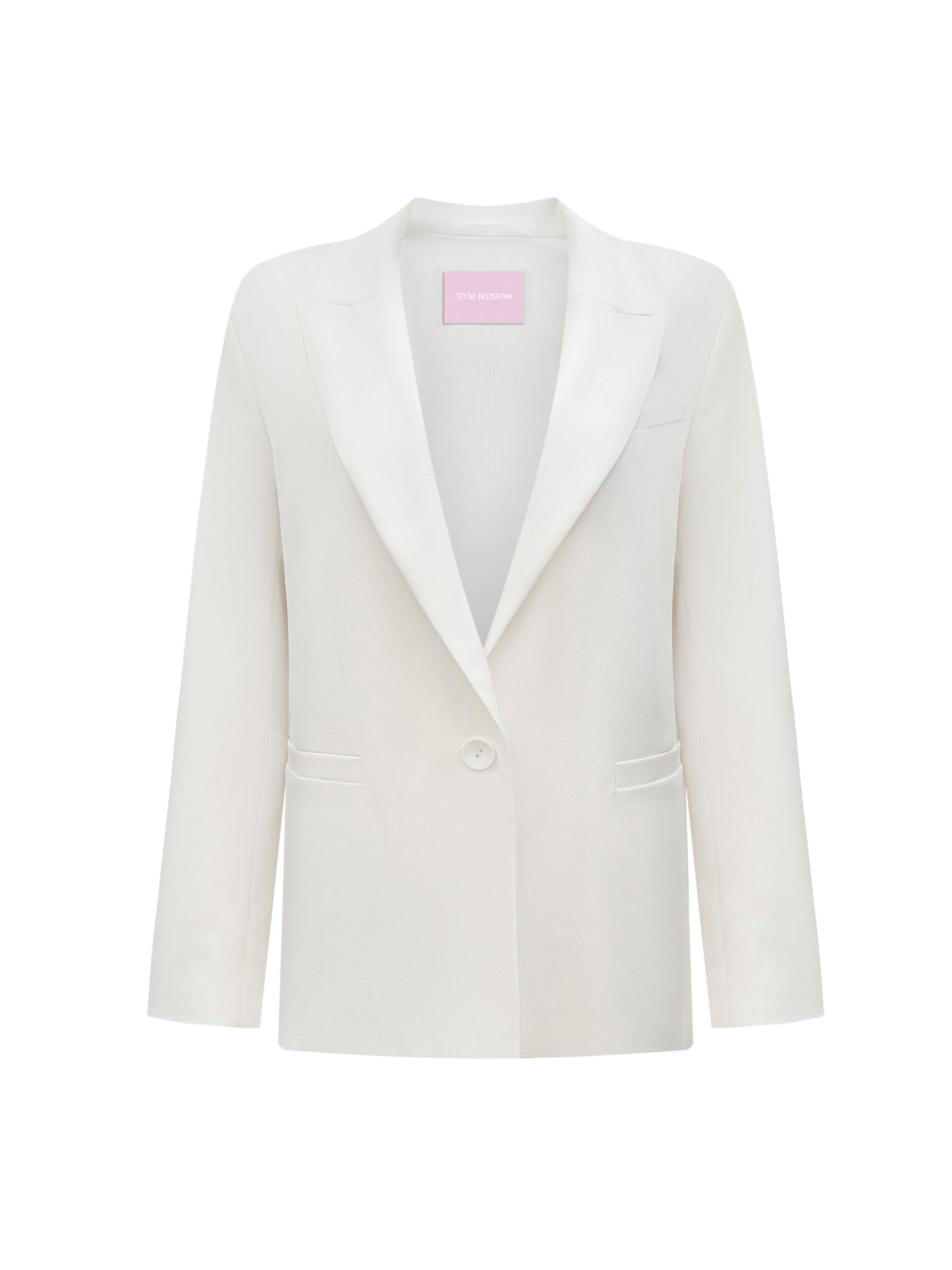 Жакет прямого кроя в белом цвете 7