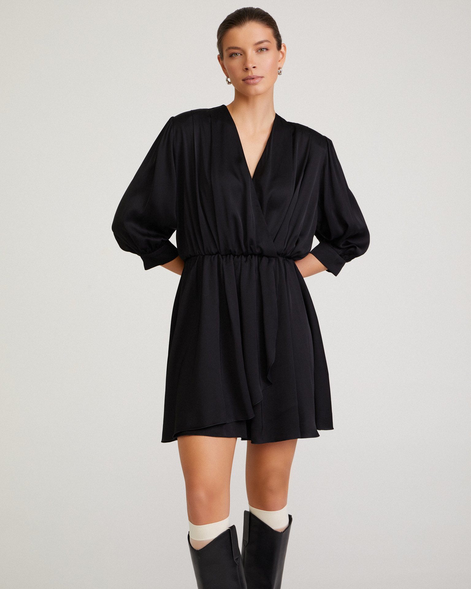 Платье-мини с длинными рукавами 5