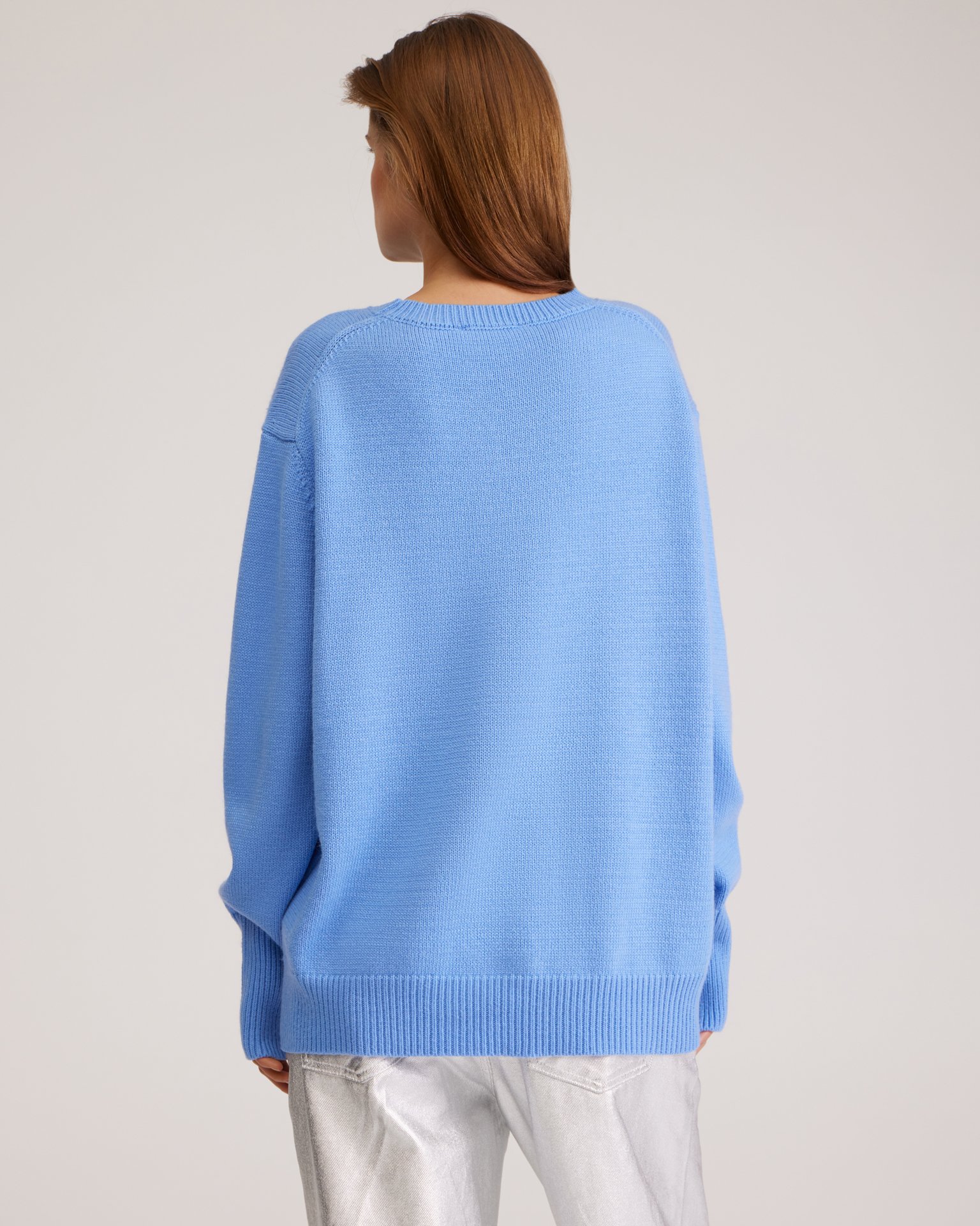 Голубой oversize джемпер 6