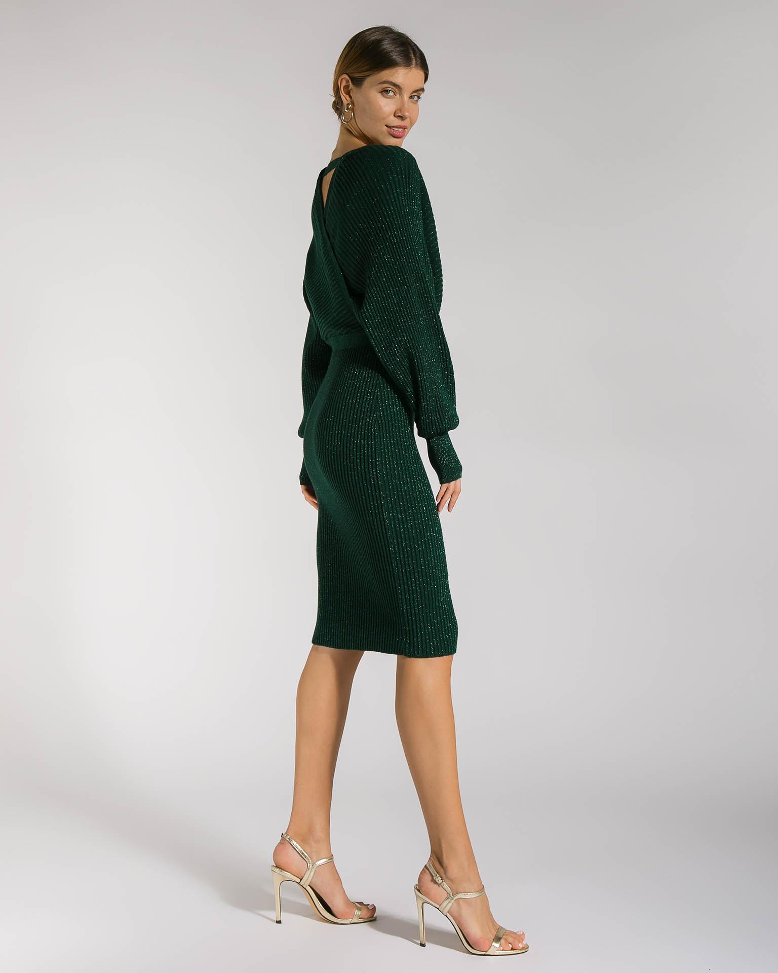 Платье с оригинальным лифом и вкраплениями мерцающих нитей люрекса 4