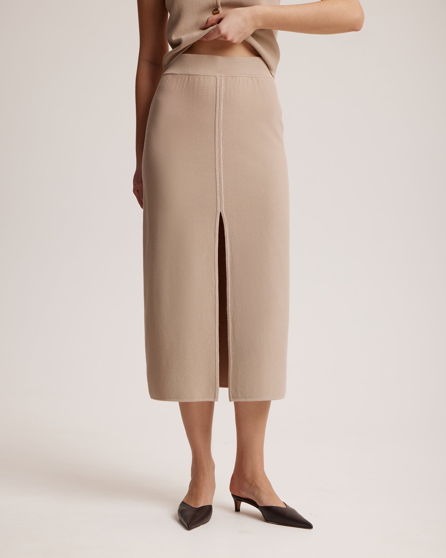 Однотонная юбка 4