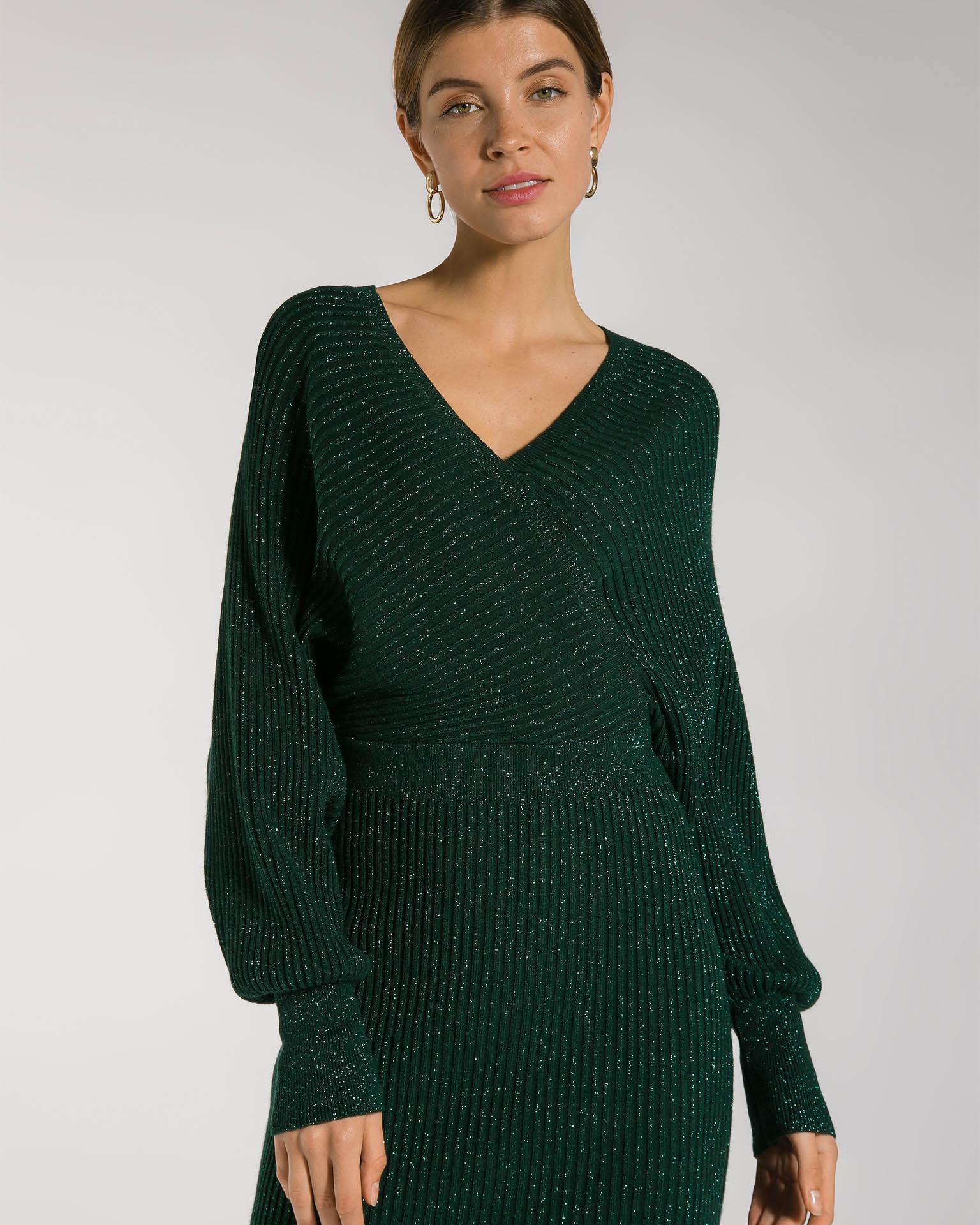 Платье с оригинальным лифом и вкраплениями мерцающих нитей люрекса 1