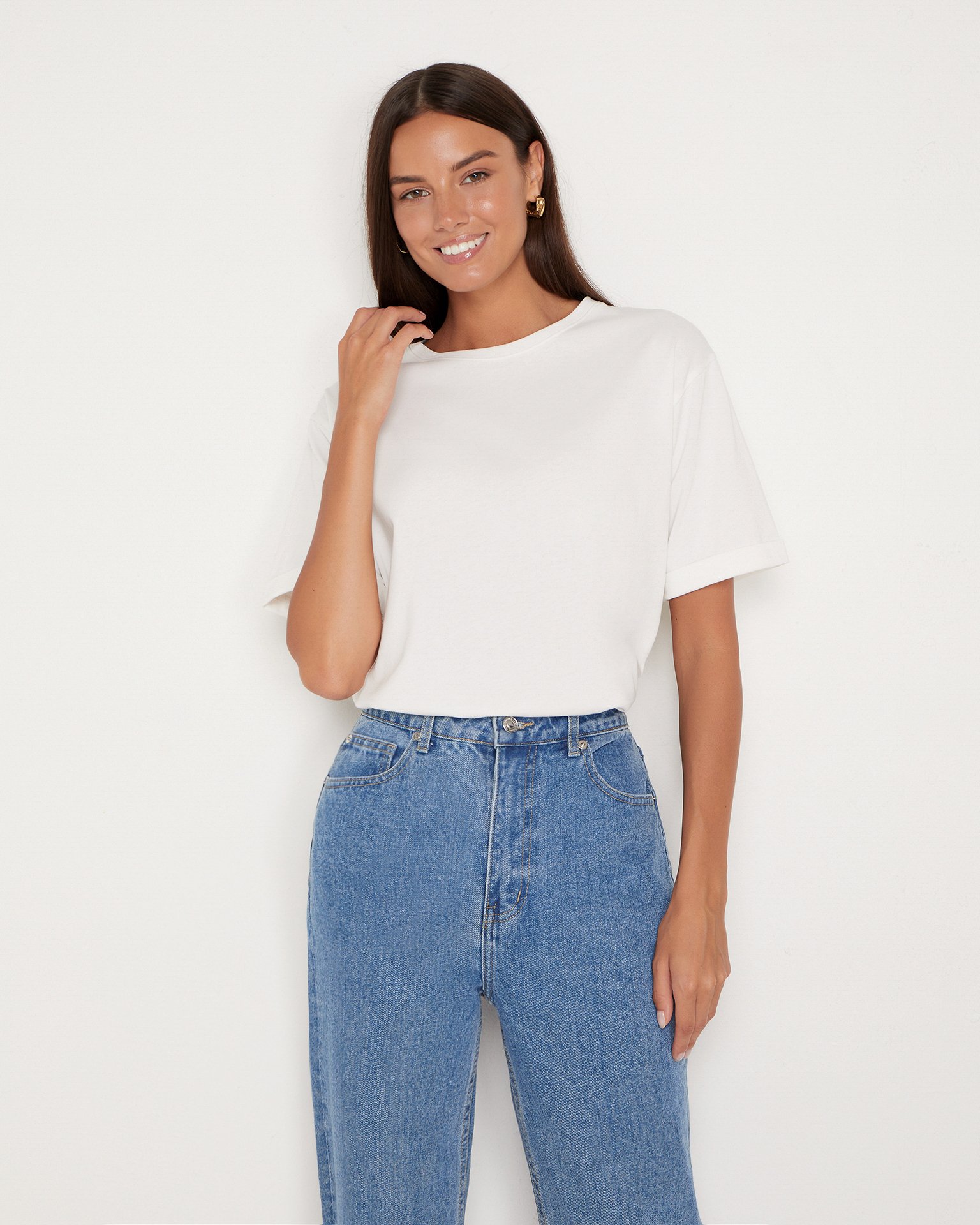 Джинсы с высокой посадкой 7