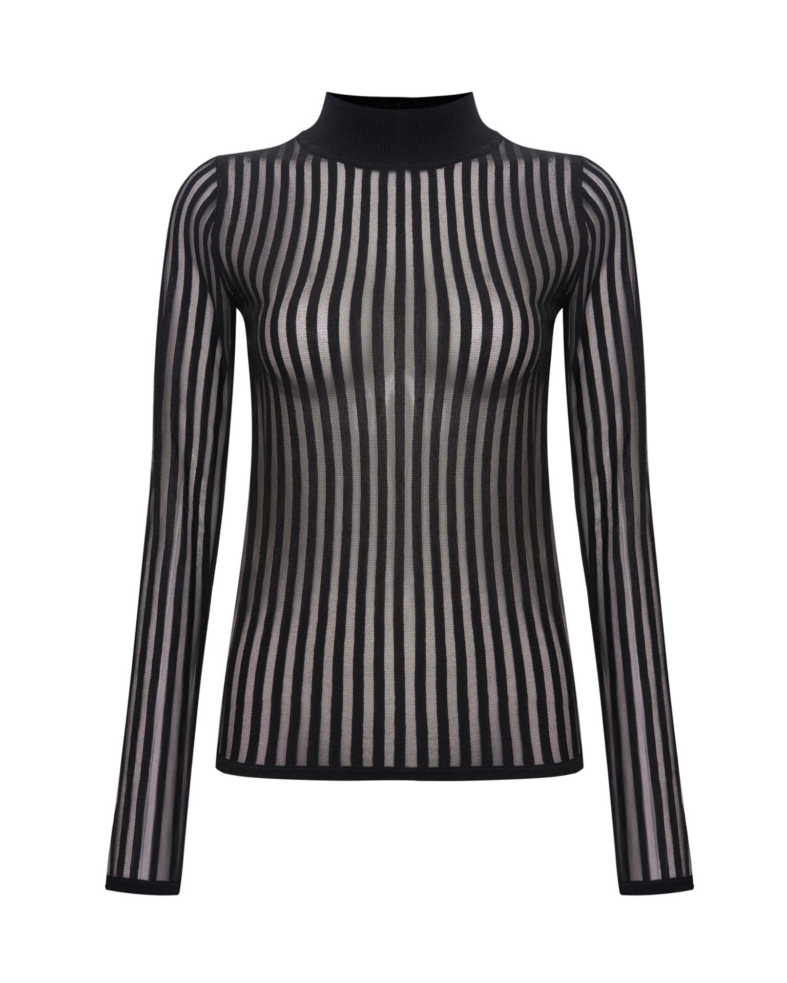 Топ с воротником стойкой 7