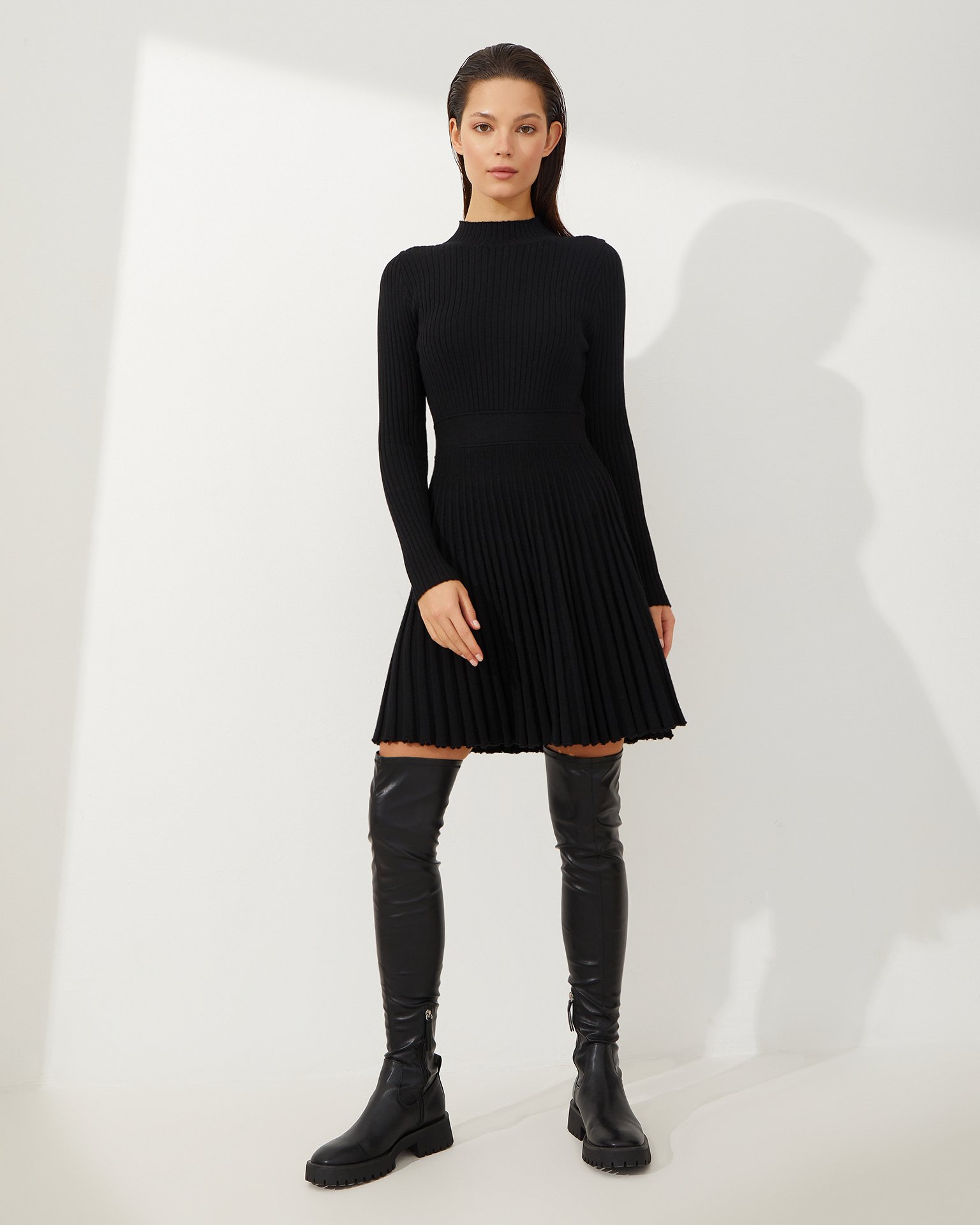 Stand-up Collar Dress 2