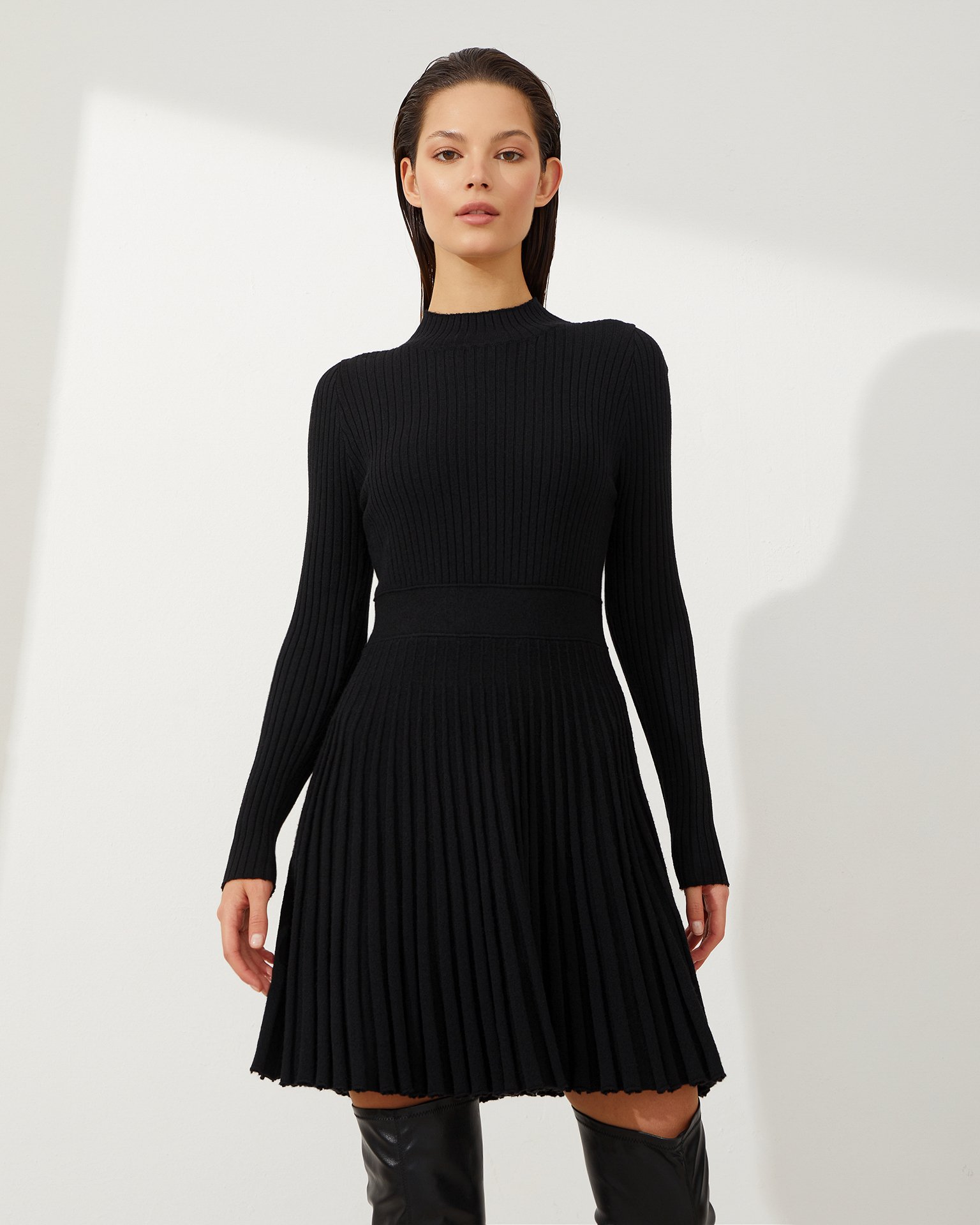 Stand-up Collar Dress 3