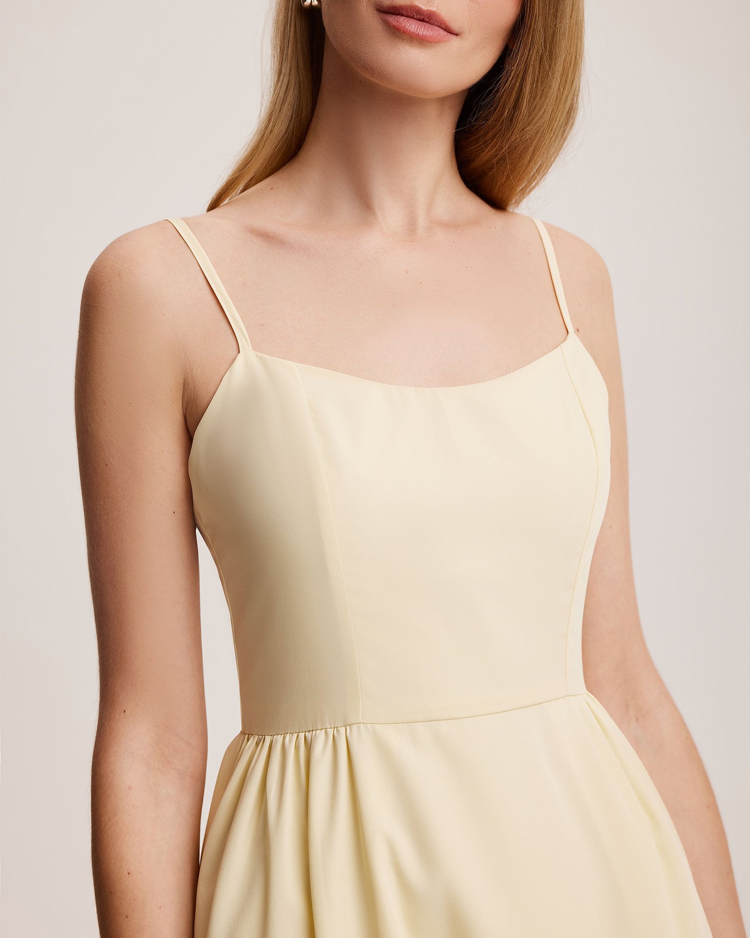 Сарафан цвета "сливочное масло" 5