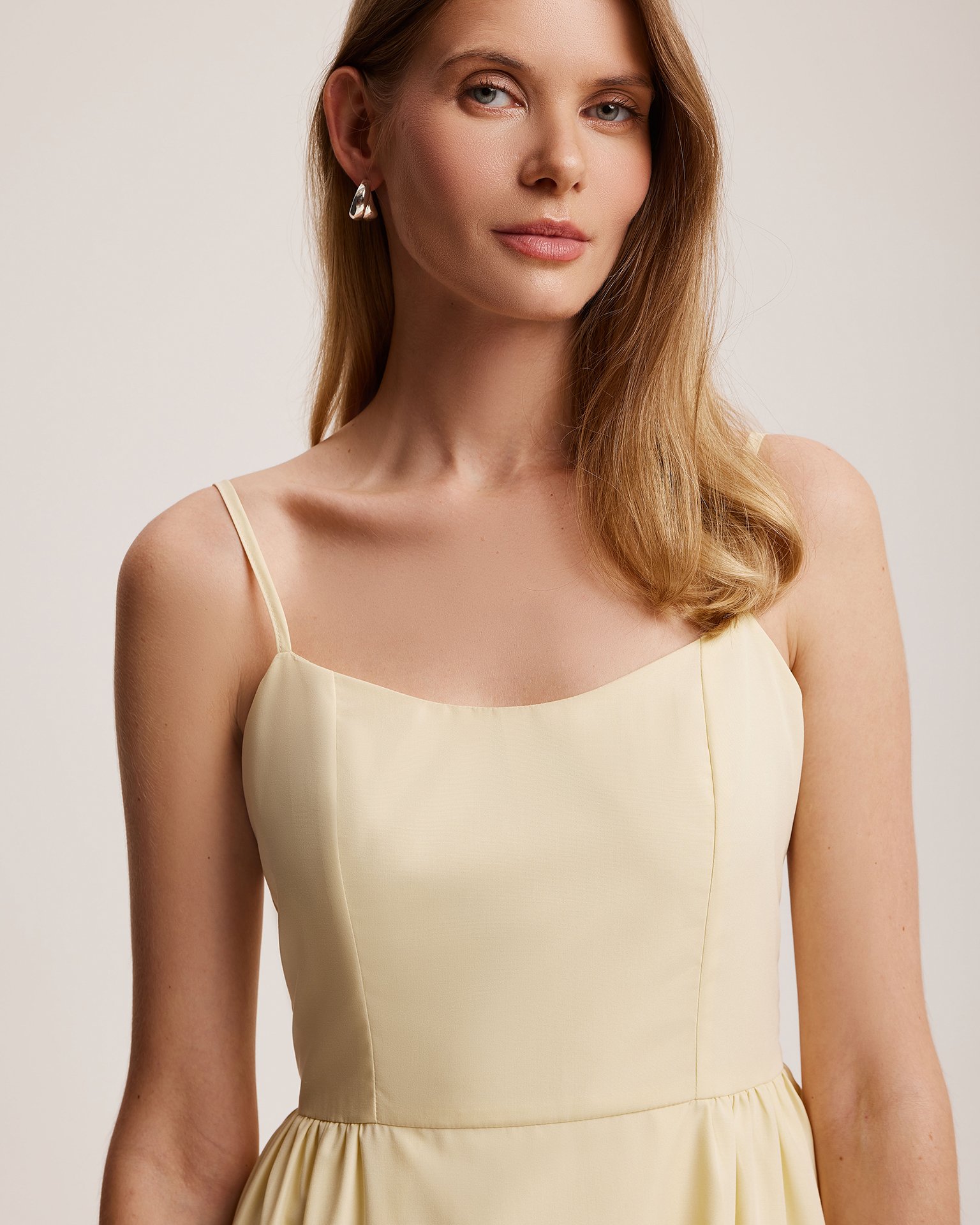 Сарафан цвета "сливочное масло" 4