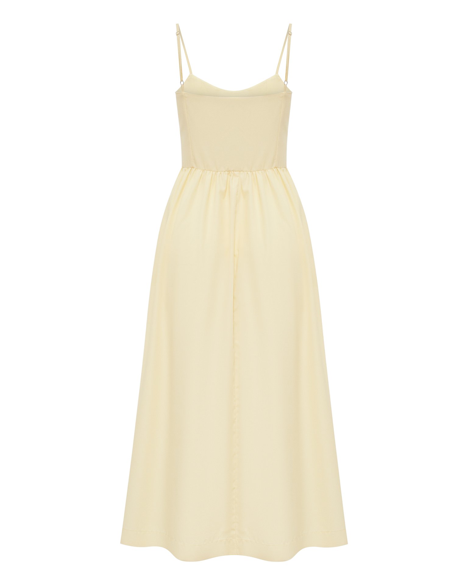 Сарафан цвета "сливочное масло" 7