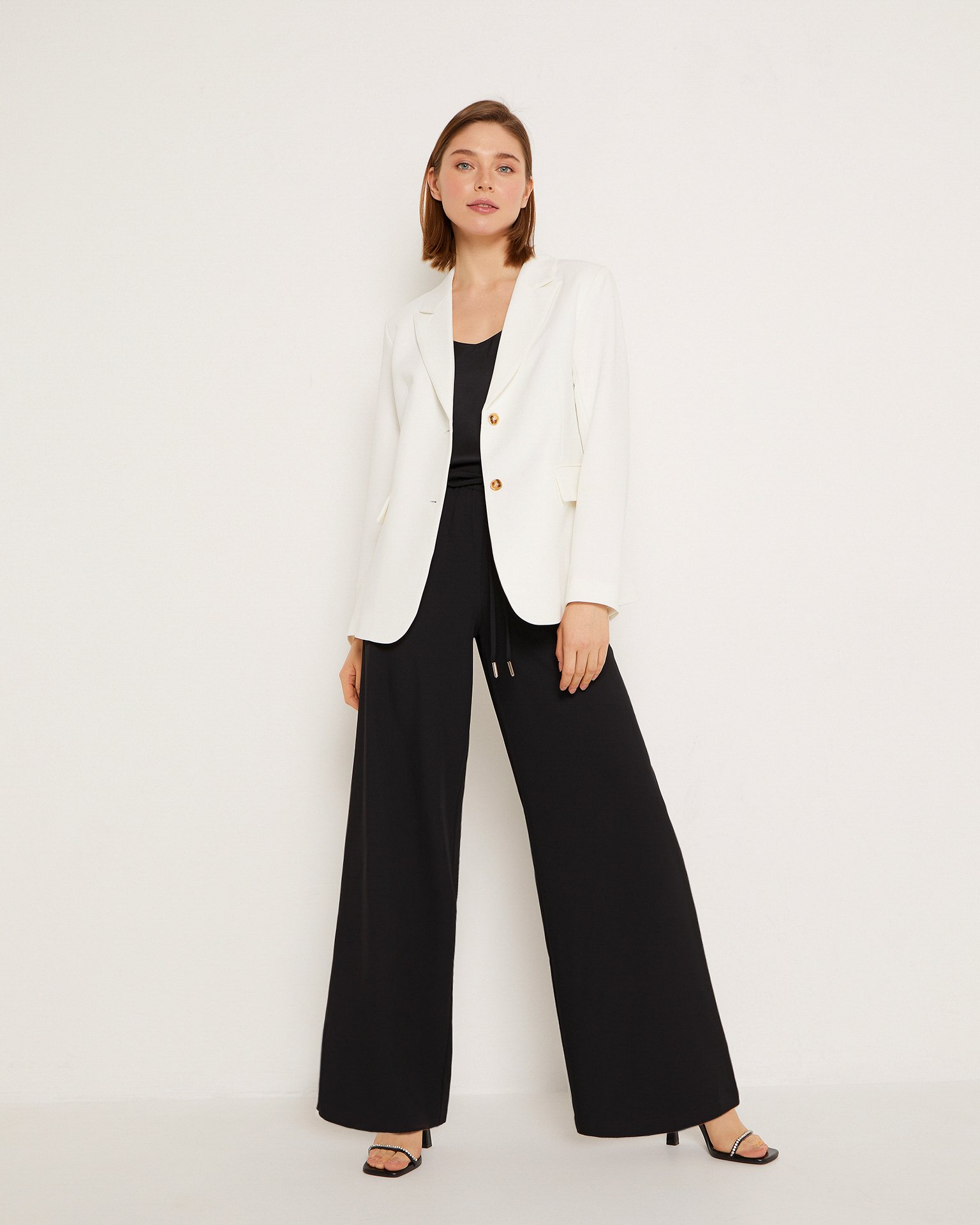 Широкие черные брюки 5