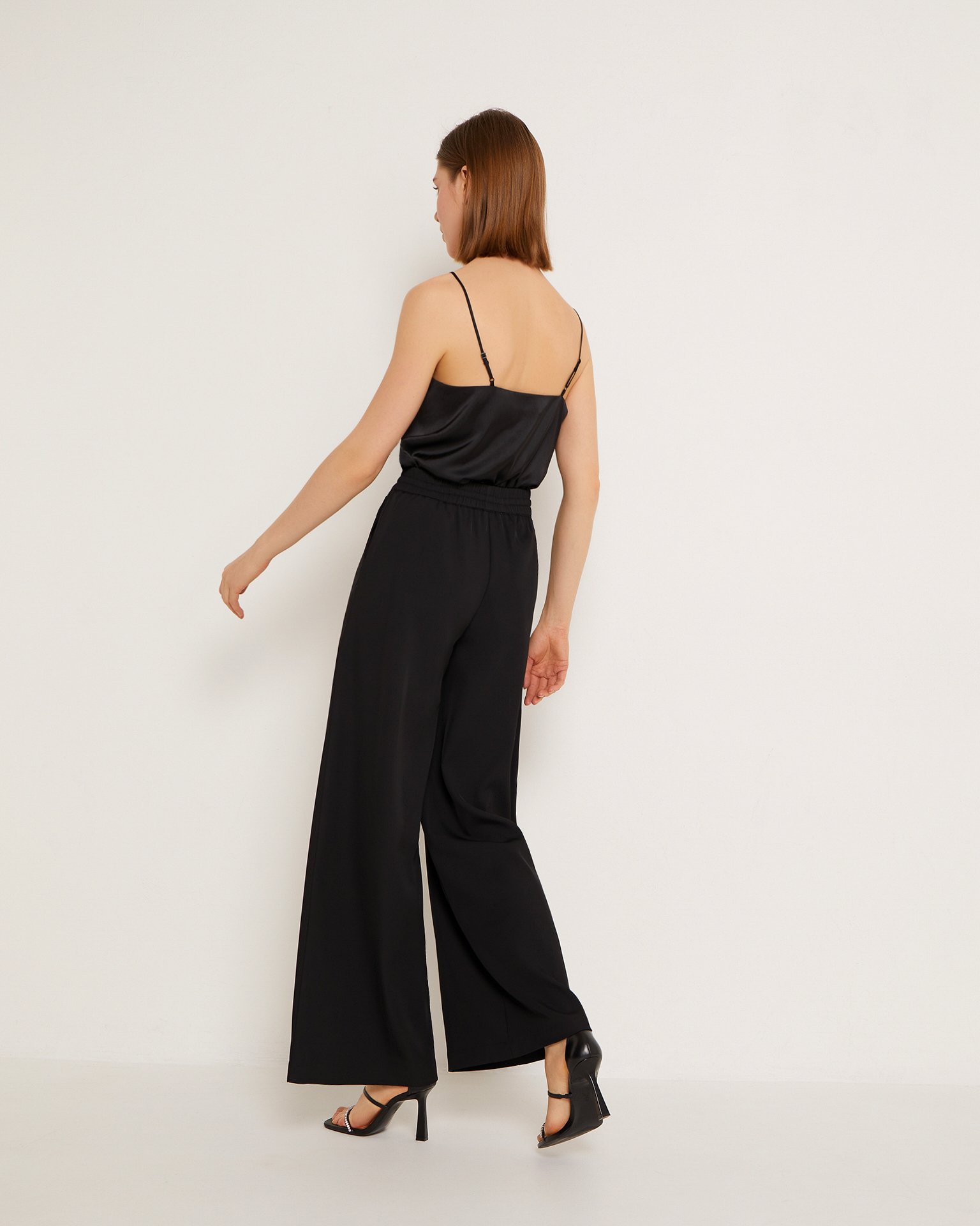 Широкие черные брюки 4