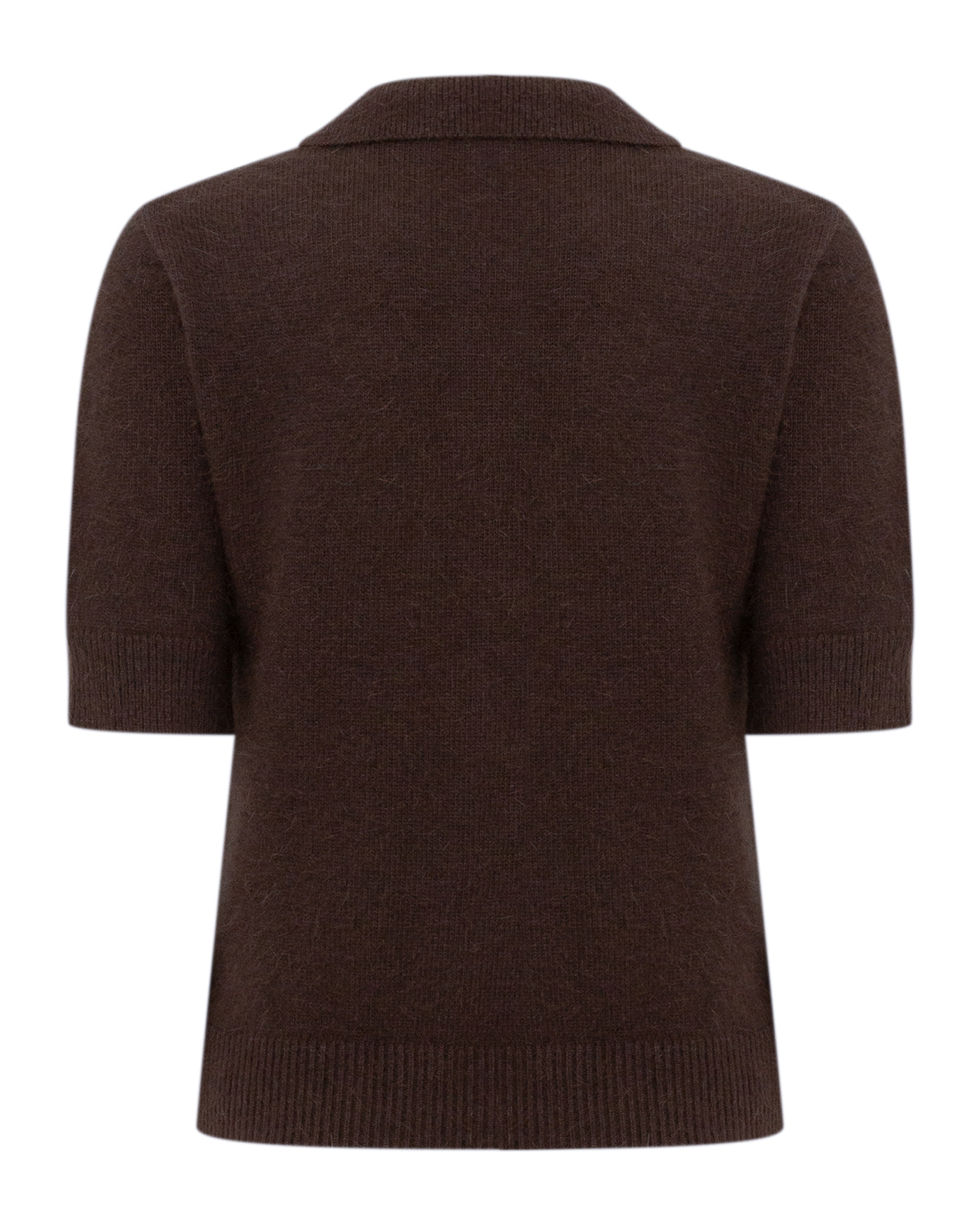 Angora polo jumper, Brown — photo 2