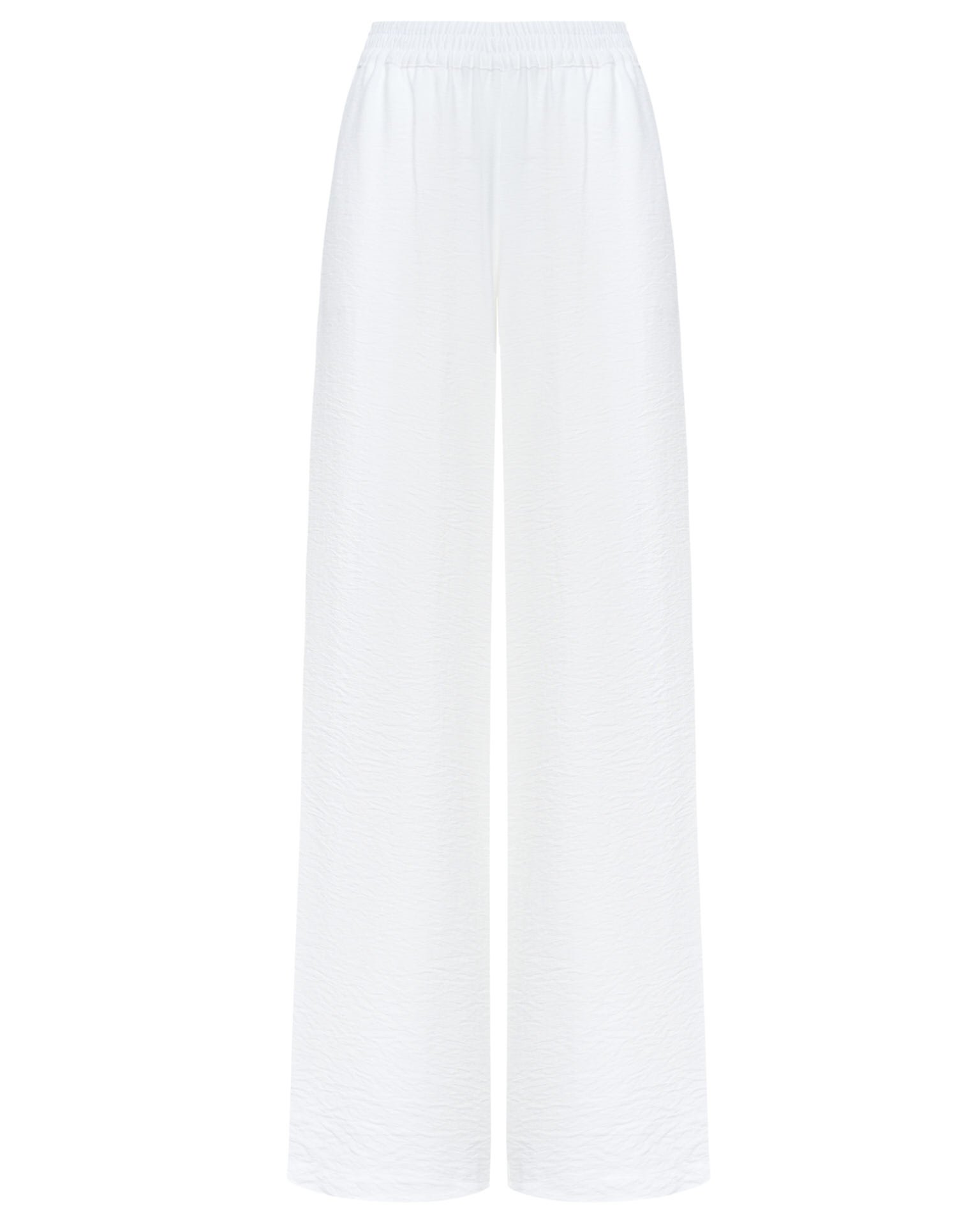 Белые брюки на резинке 6