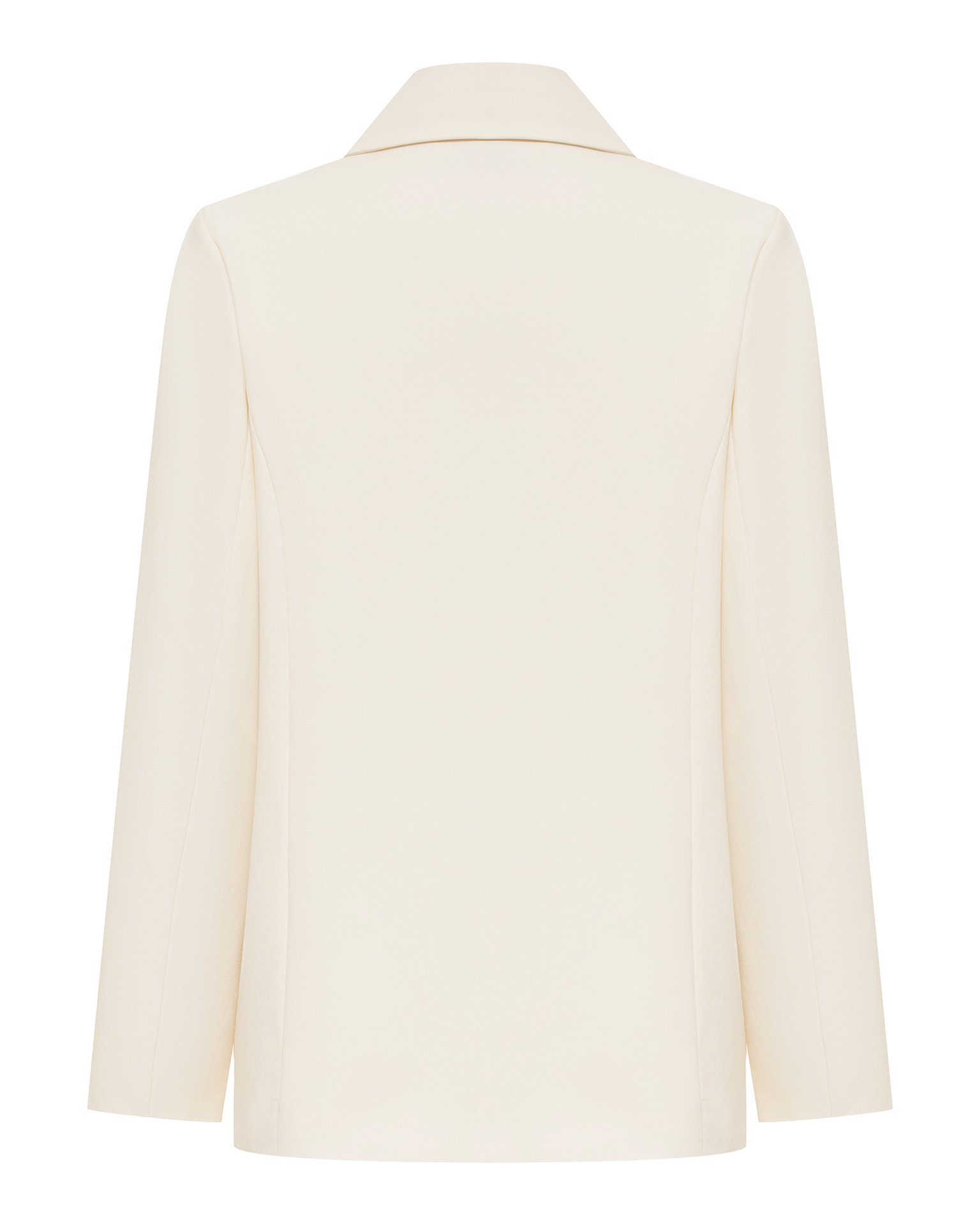Жакет прямого силуэта в молочном цвете 9