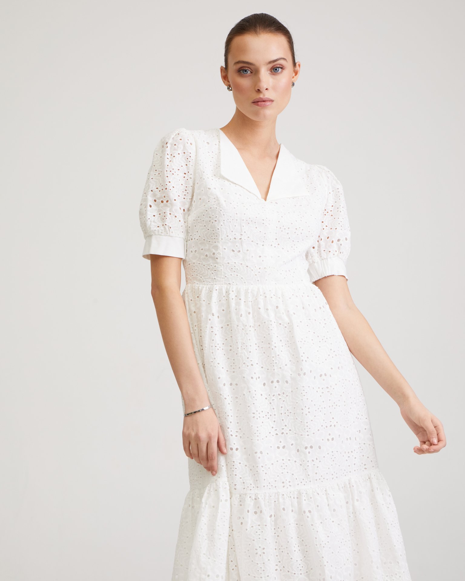 Белое платье из хлопка 4