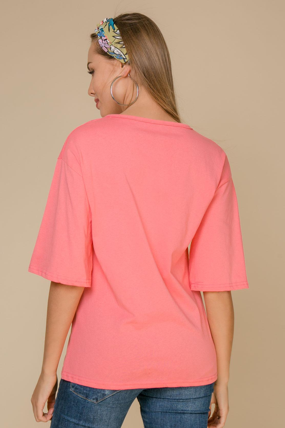 Футболка свободного кроя с рукавами-реглан 4