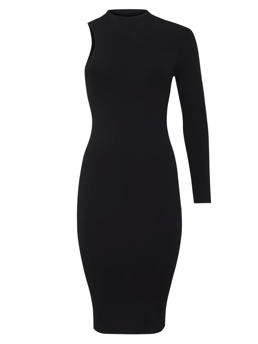 Асимметричное платье в черном цвете 7