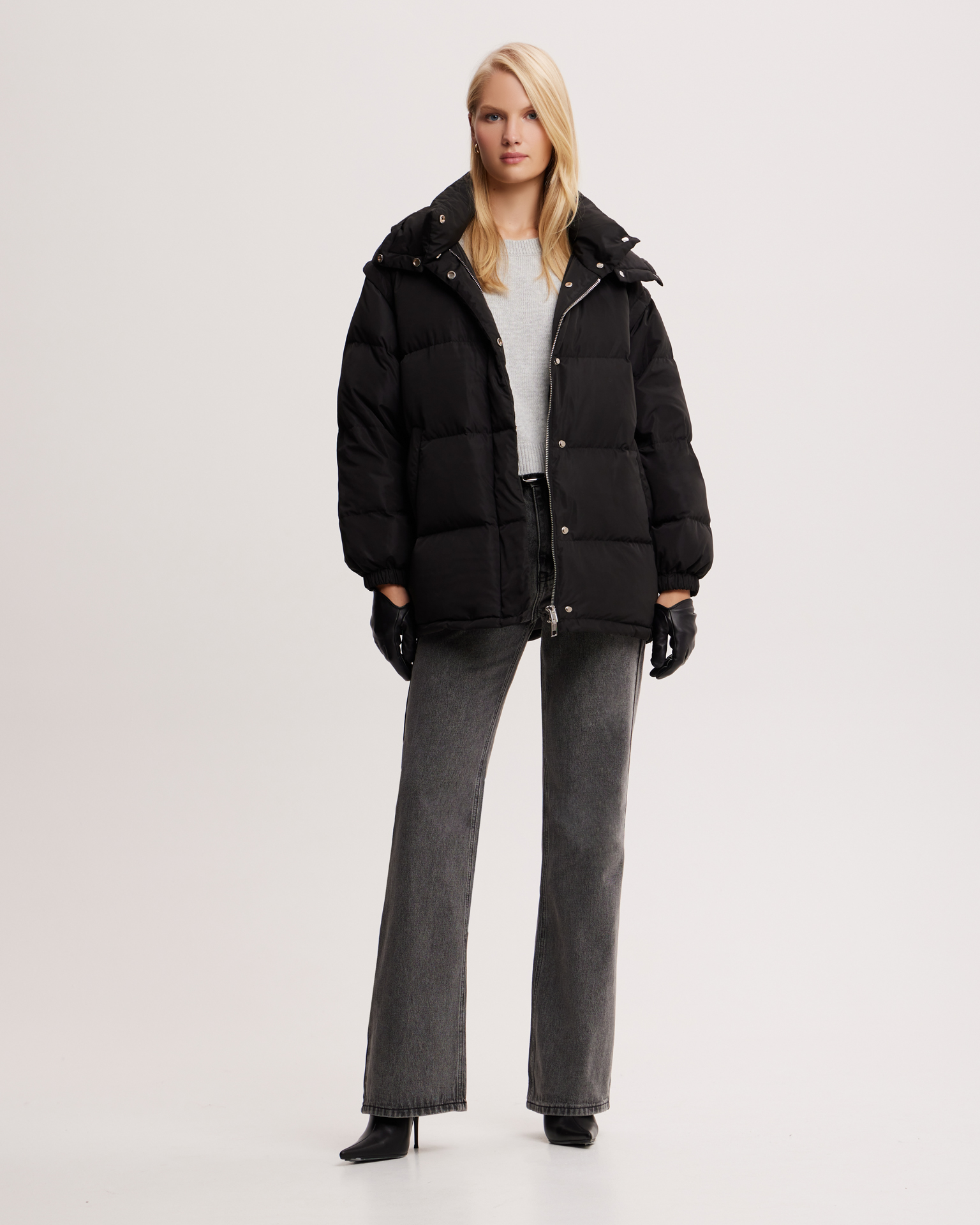 Удлиненная куртка в черном цвете 4