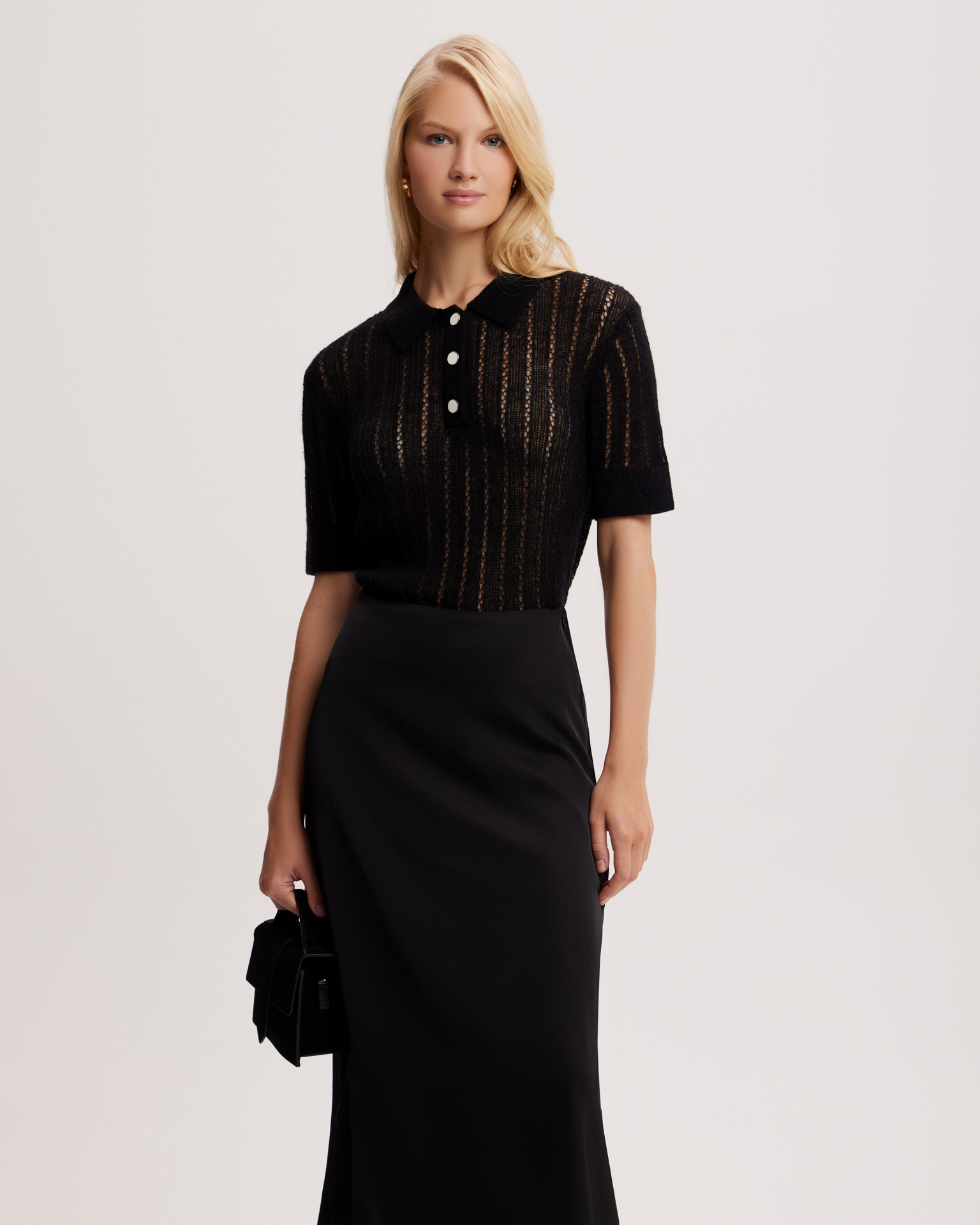 Вязанный джемпер поло 3