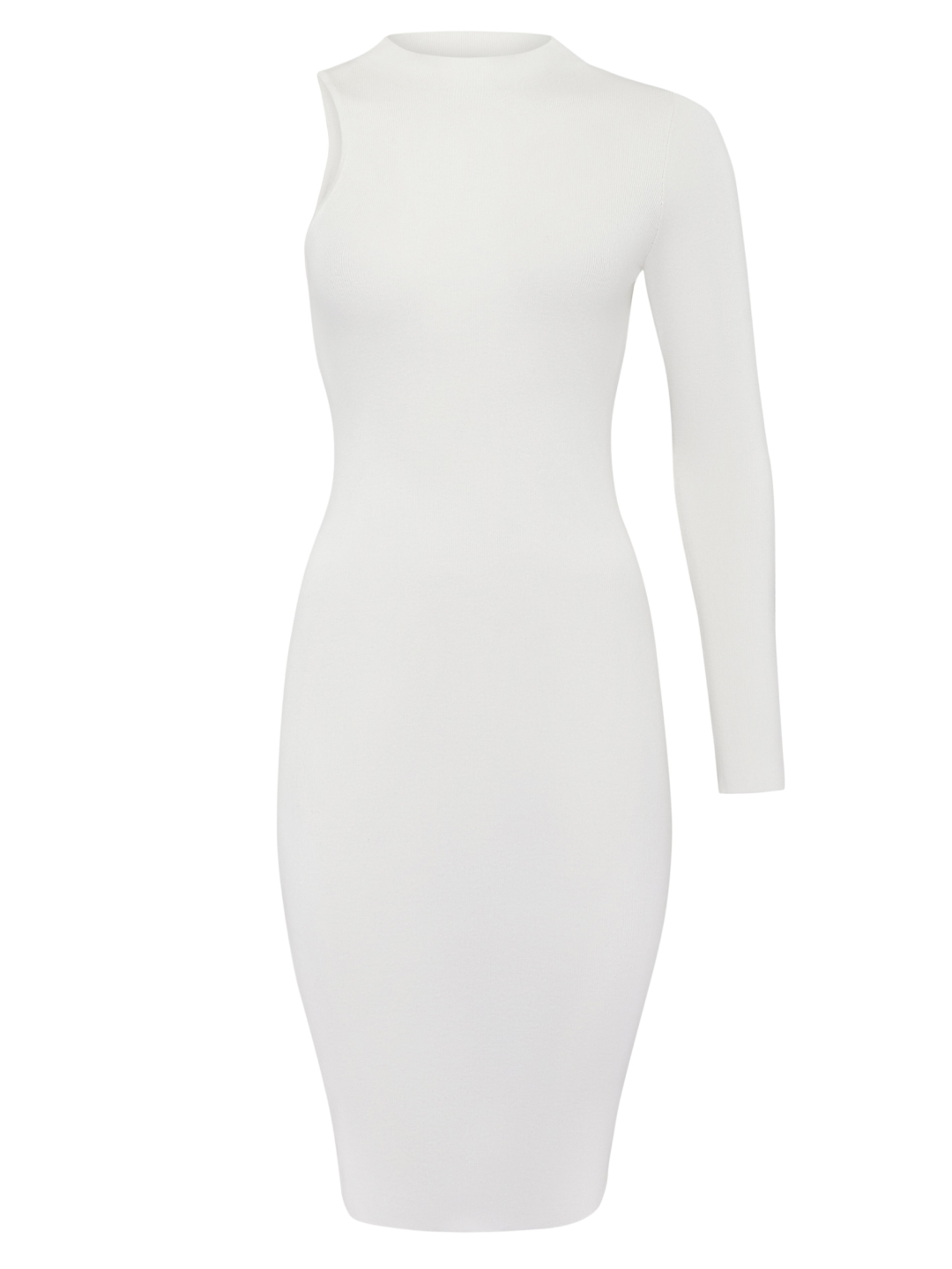 Асимметричное платье в белом цвете 6