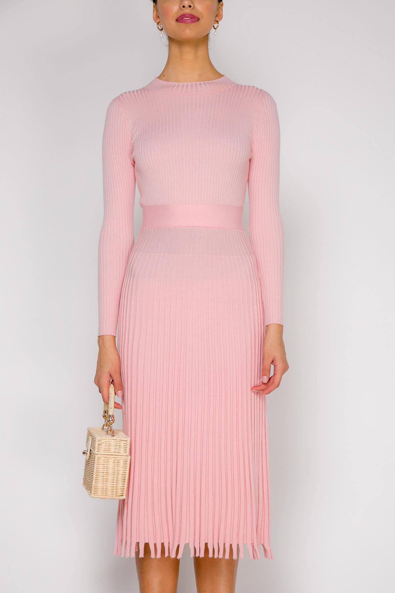 Платье с юбкой-гофре 4